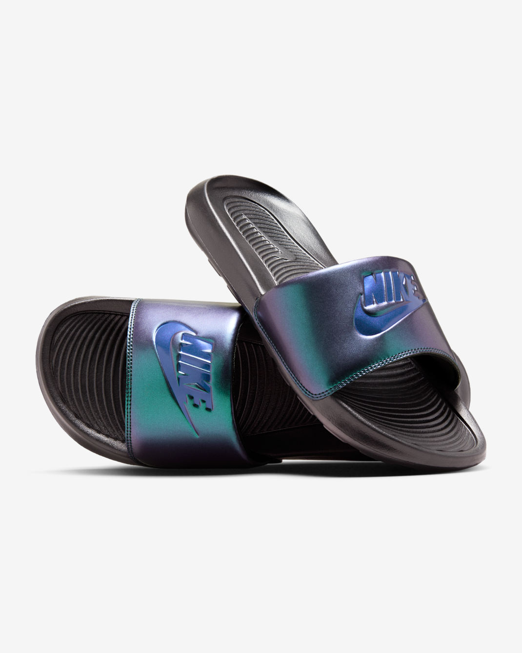 Chanclas para mujer Nike Victori One - Negro/Negro/Azul marino medianoche
