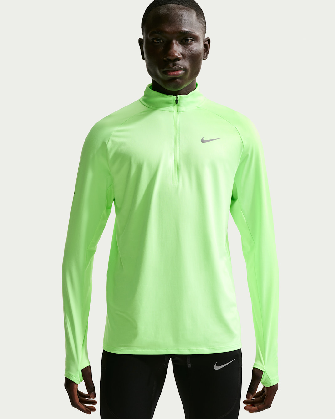 Nike Stride Dri-FIT Laufoberteil mit Viertelreißverschluss (Herren) - Lime Blast