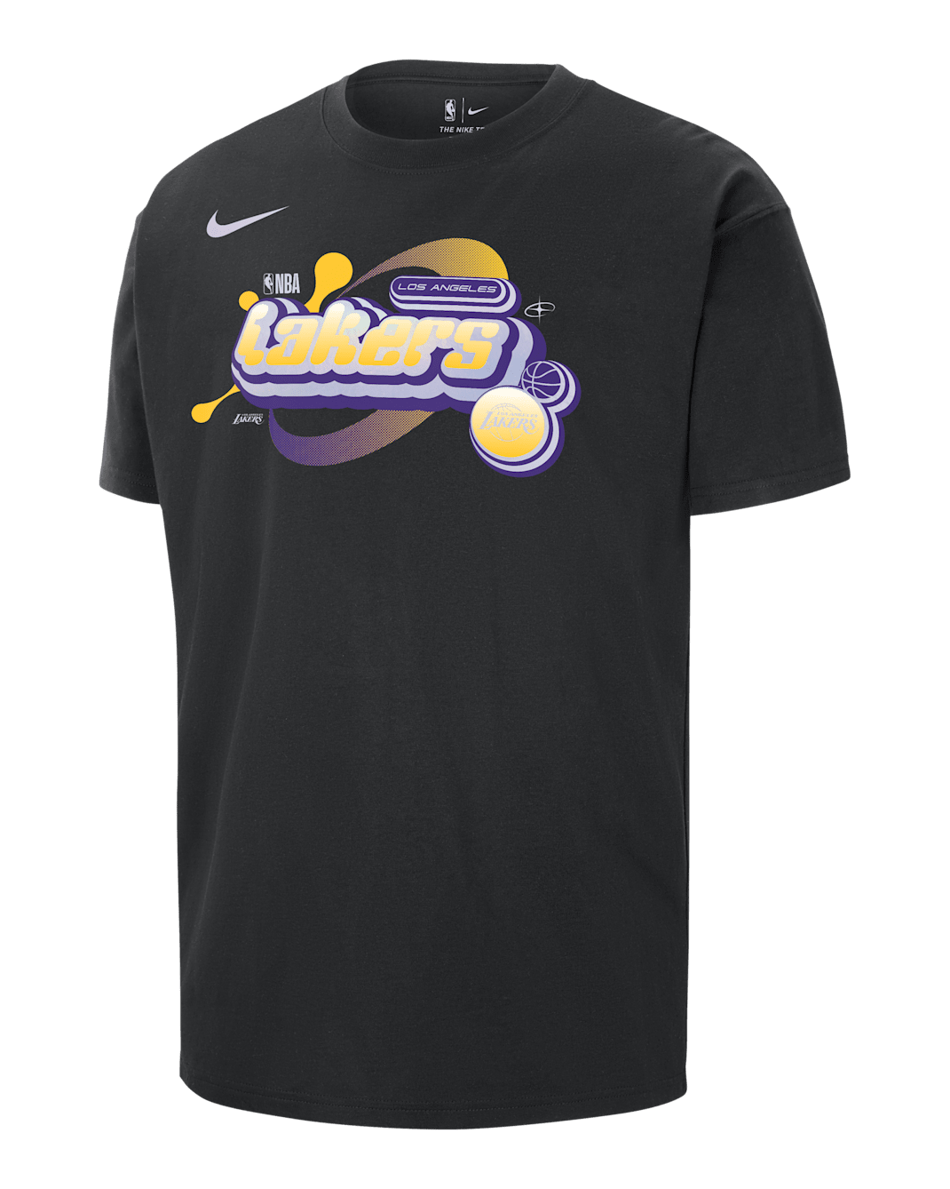 Los Angeles Lakers Courtside Men's Nike NBA Max90 T-Shirt - Black
