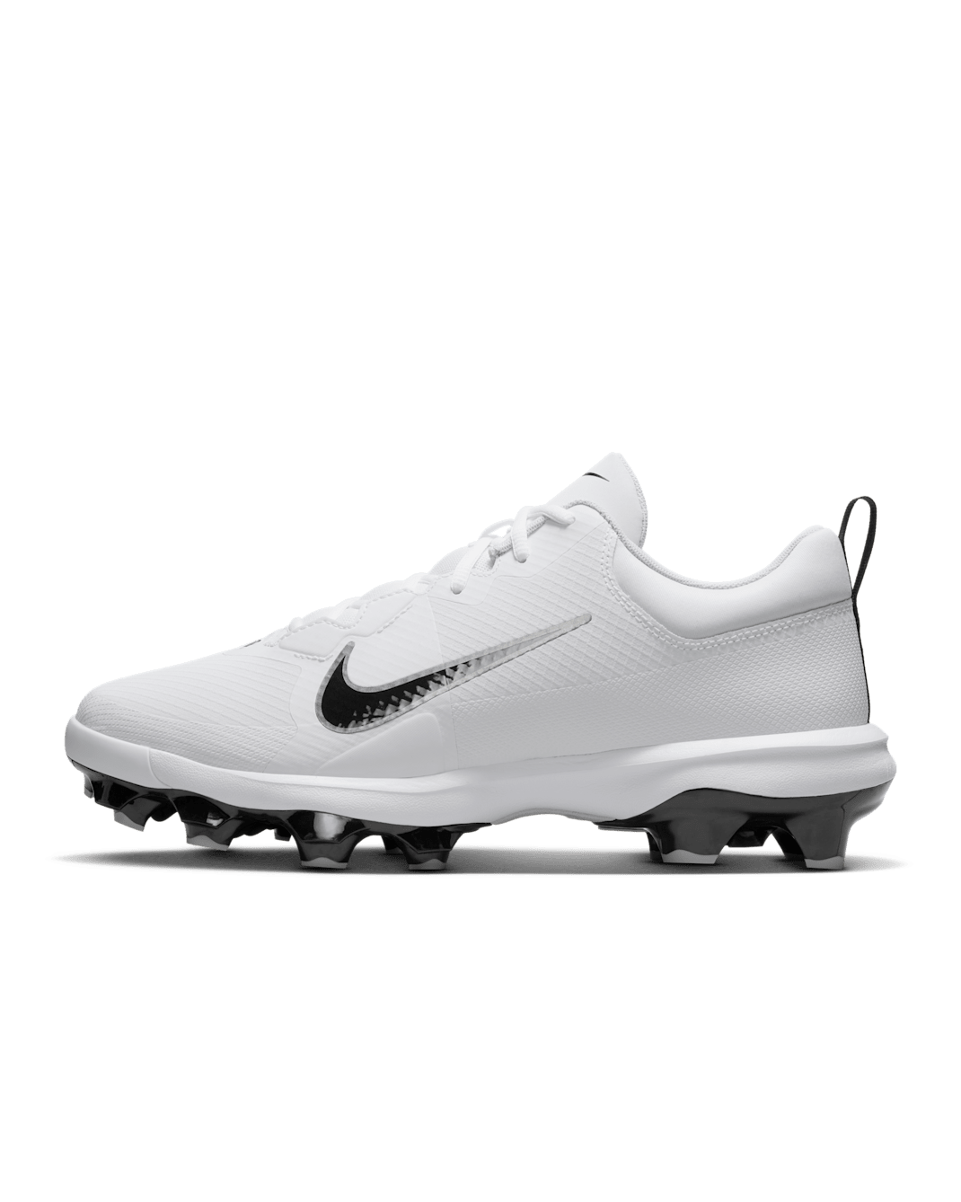 Nike Force Trout 9 Pro MCS Baseball Cleats - White/Metallic Silver/Pure Platinum/Black