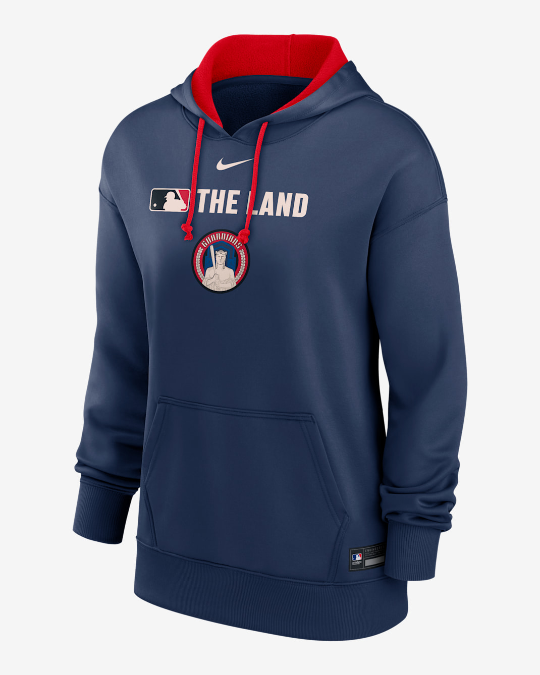 Cleveland Guardians Authentic Collection City Connect Women's Nike Therma MLB Pullover Hoodie - Navy