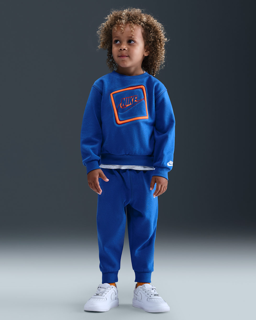 Nike Glow With Me Toddler Lightweight Fleece 2-Piece Crew Set - Game Royal
