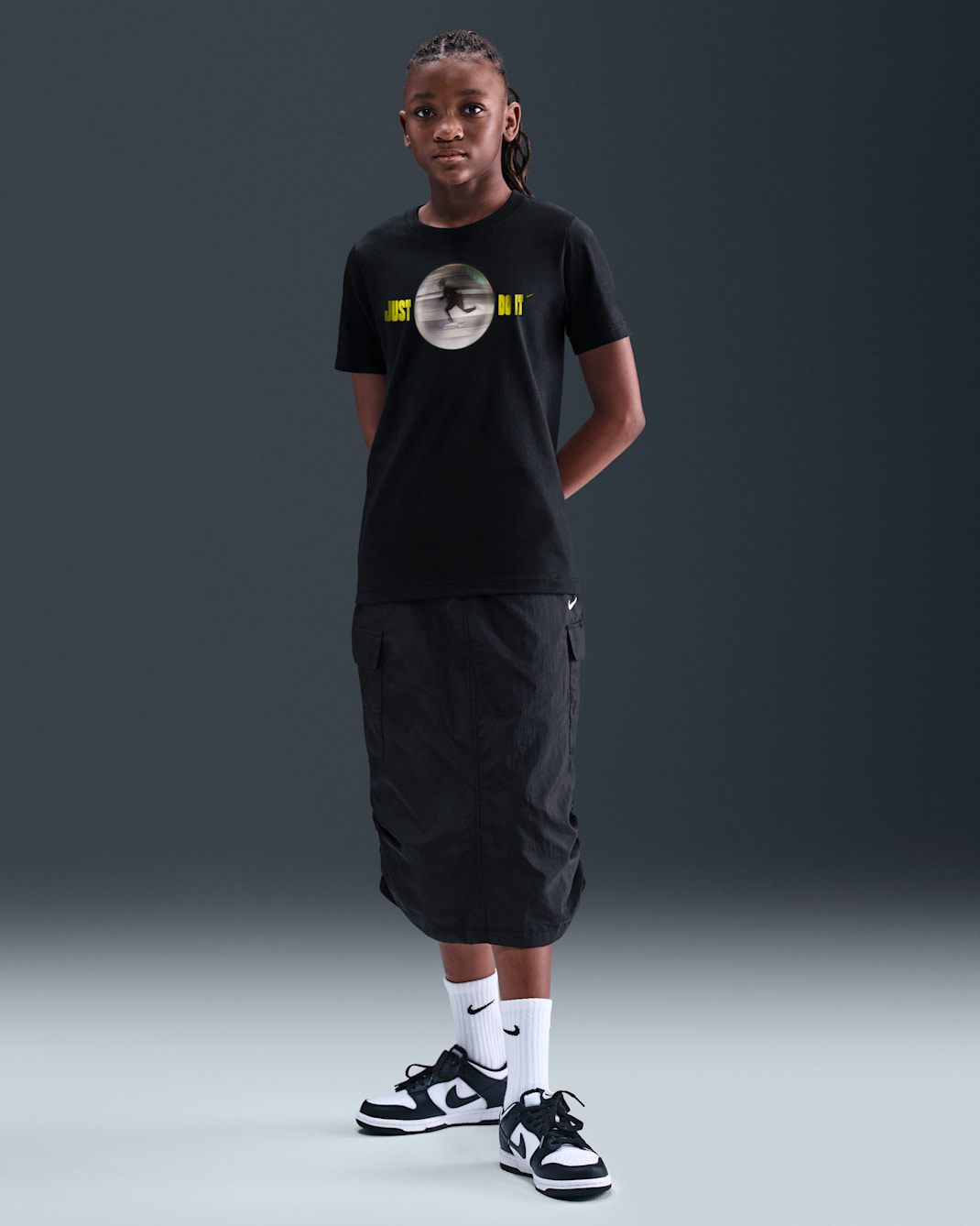 Just Do It: Nike SB Big Kids' T-Shirt - Black