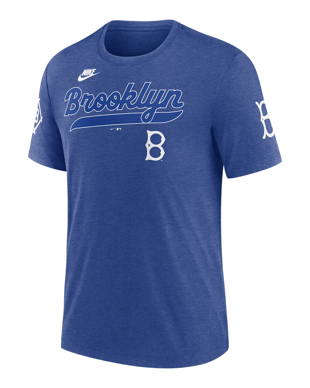 Brooklyn Dodgers Cooperstown Eras Men's Nike MLB T-Shirt - Blue Heather