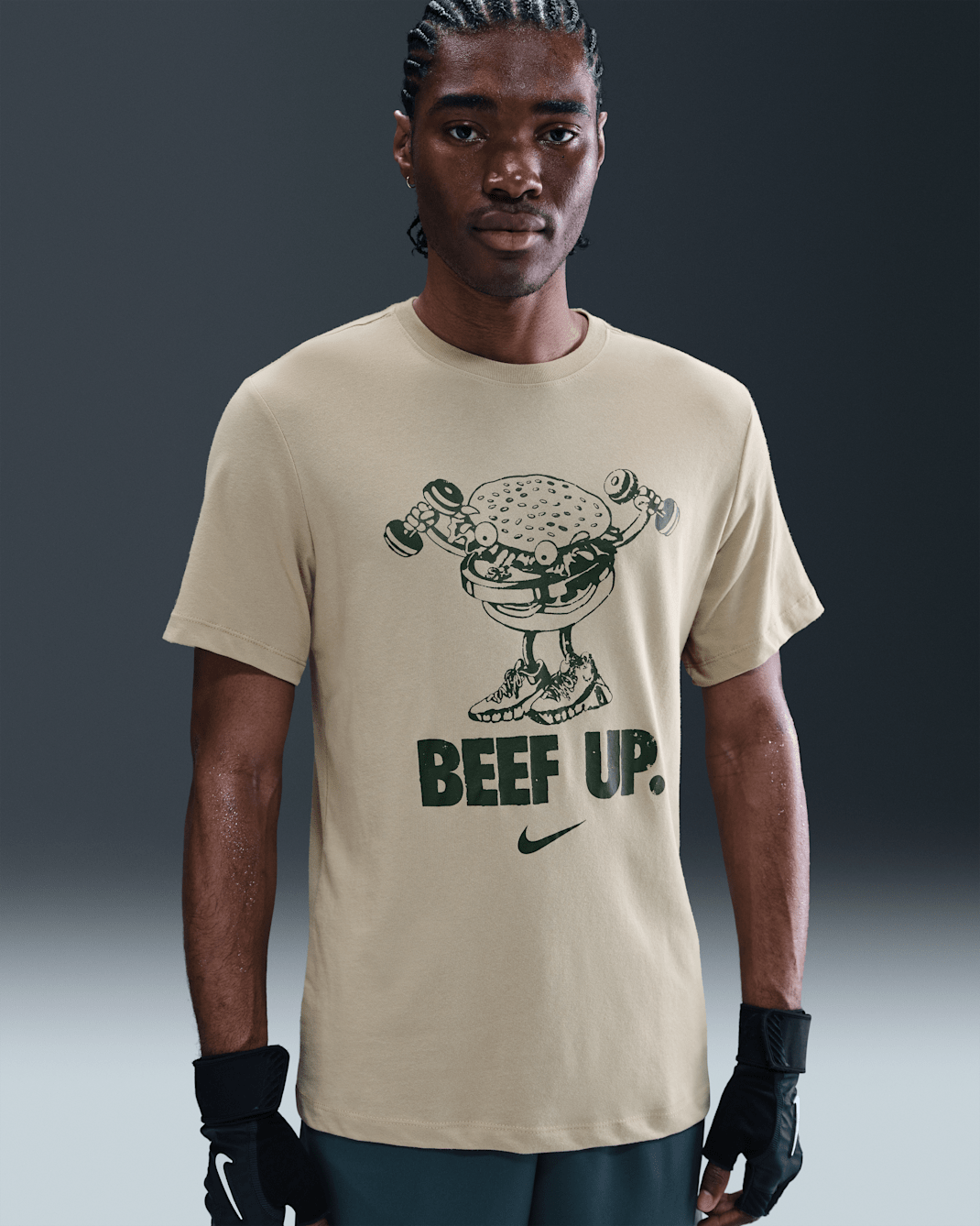 Nike Men's Dri-FIT Training T-Shirt - Desert Khaki