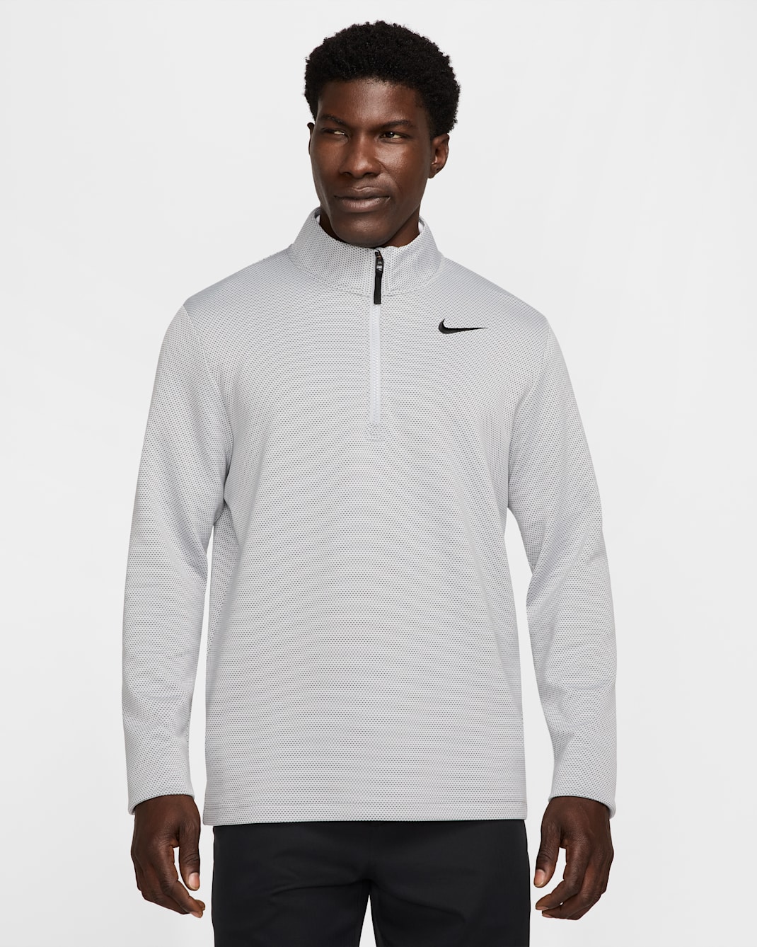 Nike Victory Men's Dri-FIT 1/2-Zip Golf Top - Wolf Grey/Black/Black