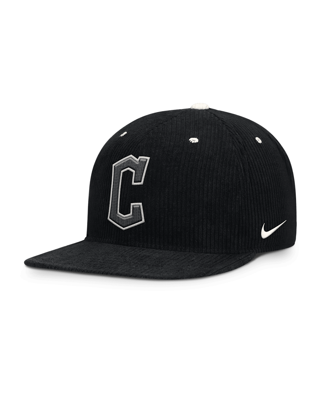 Gorra Nike de la MLB ajustable para hombre Cleveland Guardians Pro - Negro