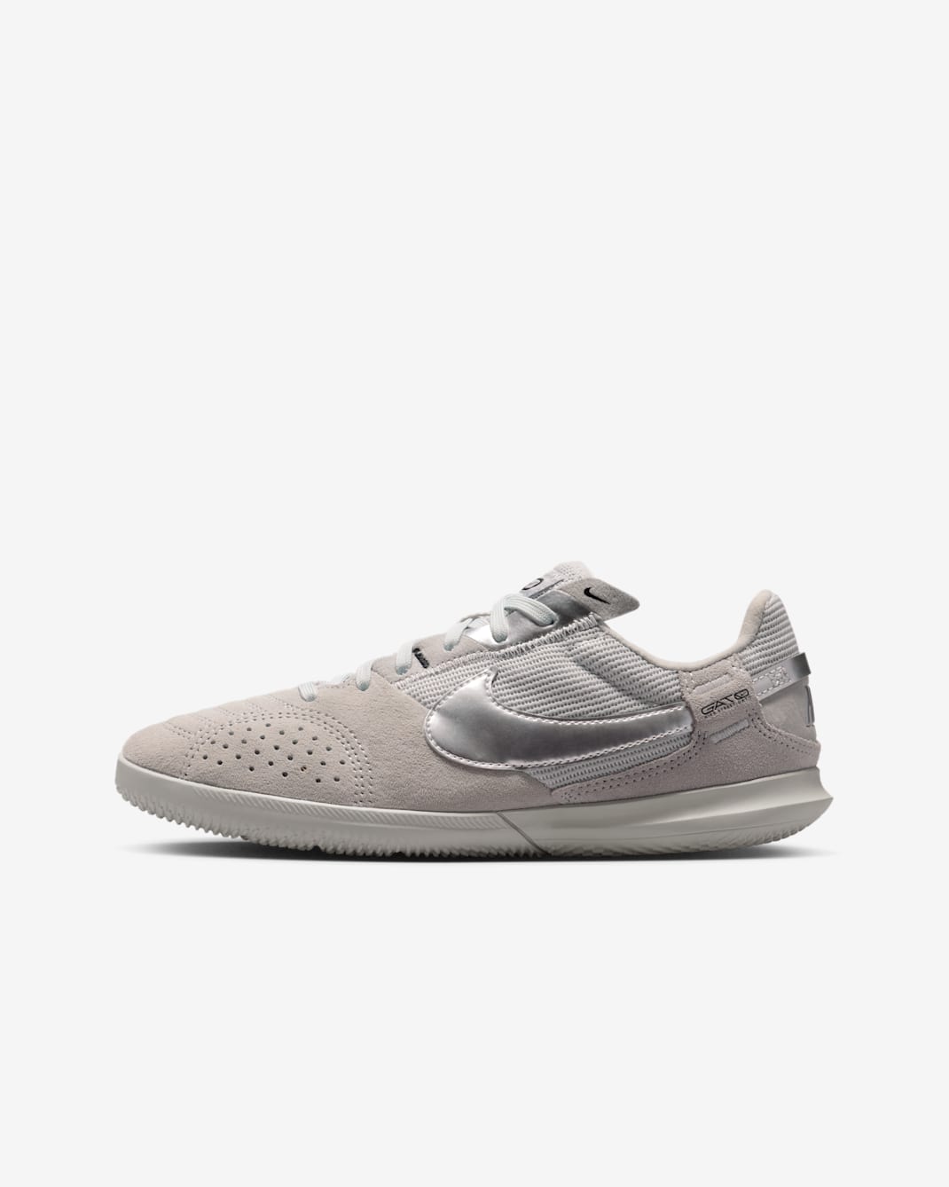 Nike Jr. Streetgato Younger/Older Kids' Low-Top Football Shoes - Light Smoke Grey/Photon Dust/Metallic Silver