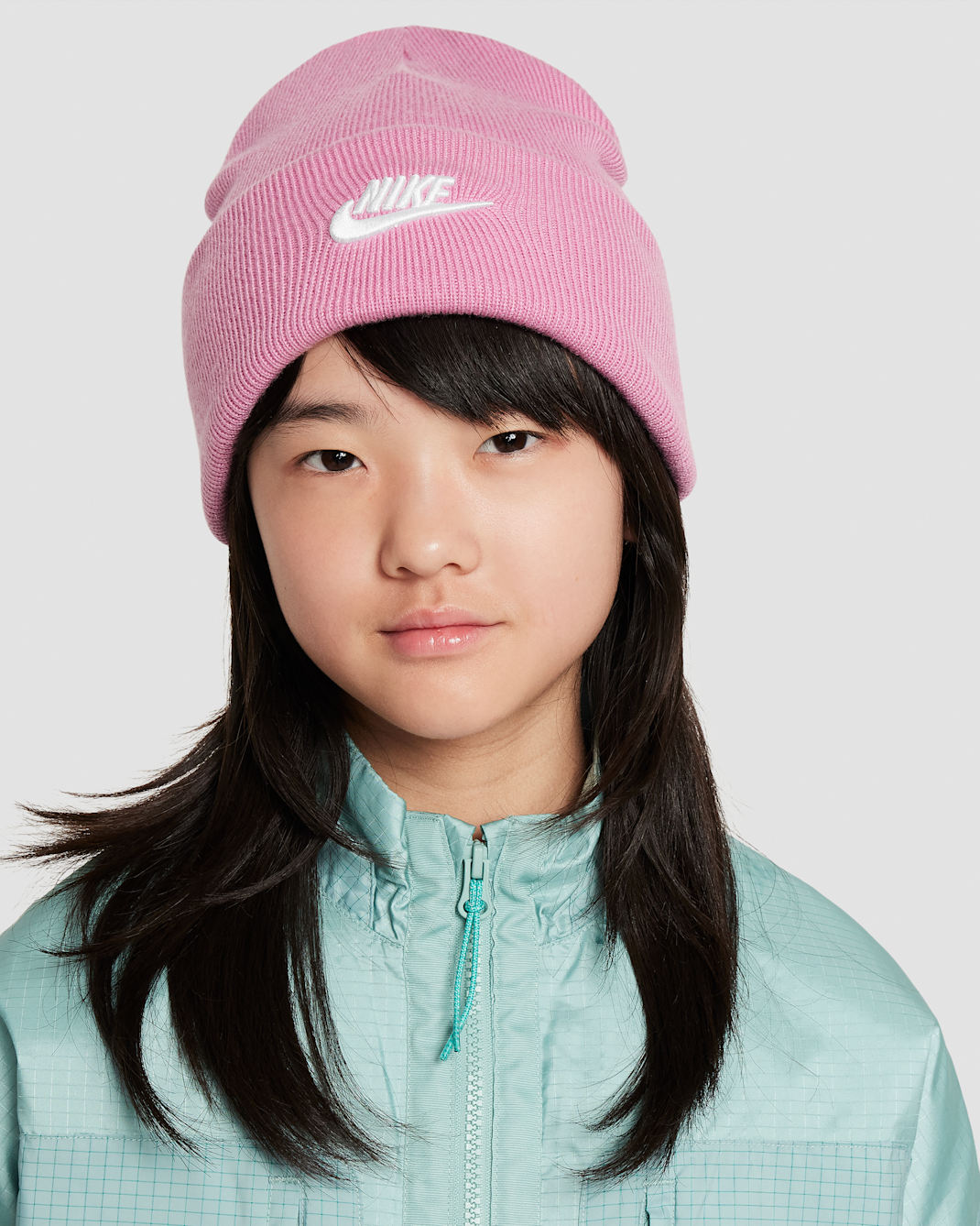 Gorro para niños talla grande Nike Peak - Flamenco mágico/Blanco
