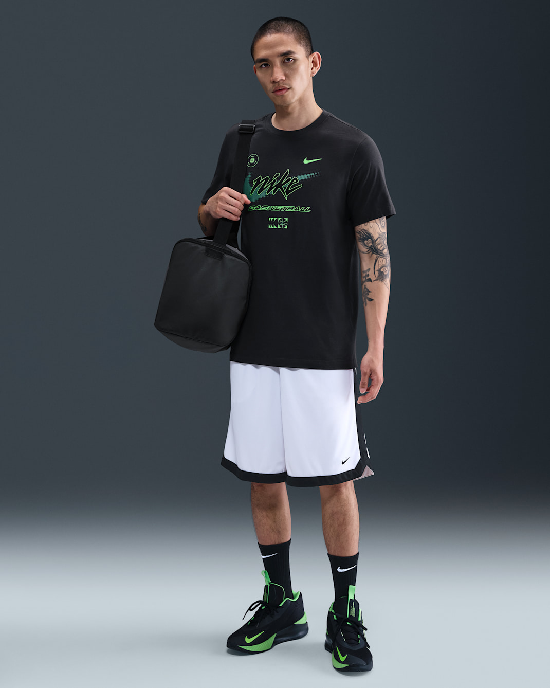 Shorts de básquetbol Dri-FIT de 28 cm para hombre Nike DNA Academy - Blanco/Negro/Negro