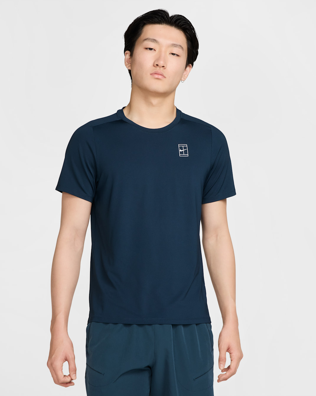 NikeCourt Advantage Men's Dri-FIT Tennis Top - Armoury Navy/White