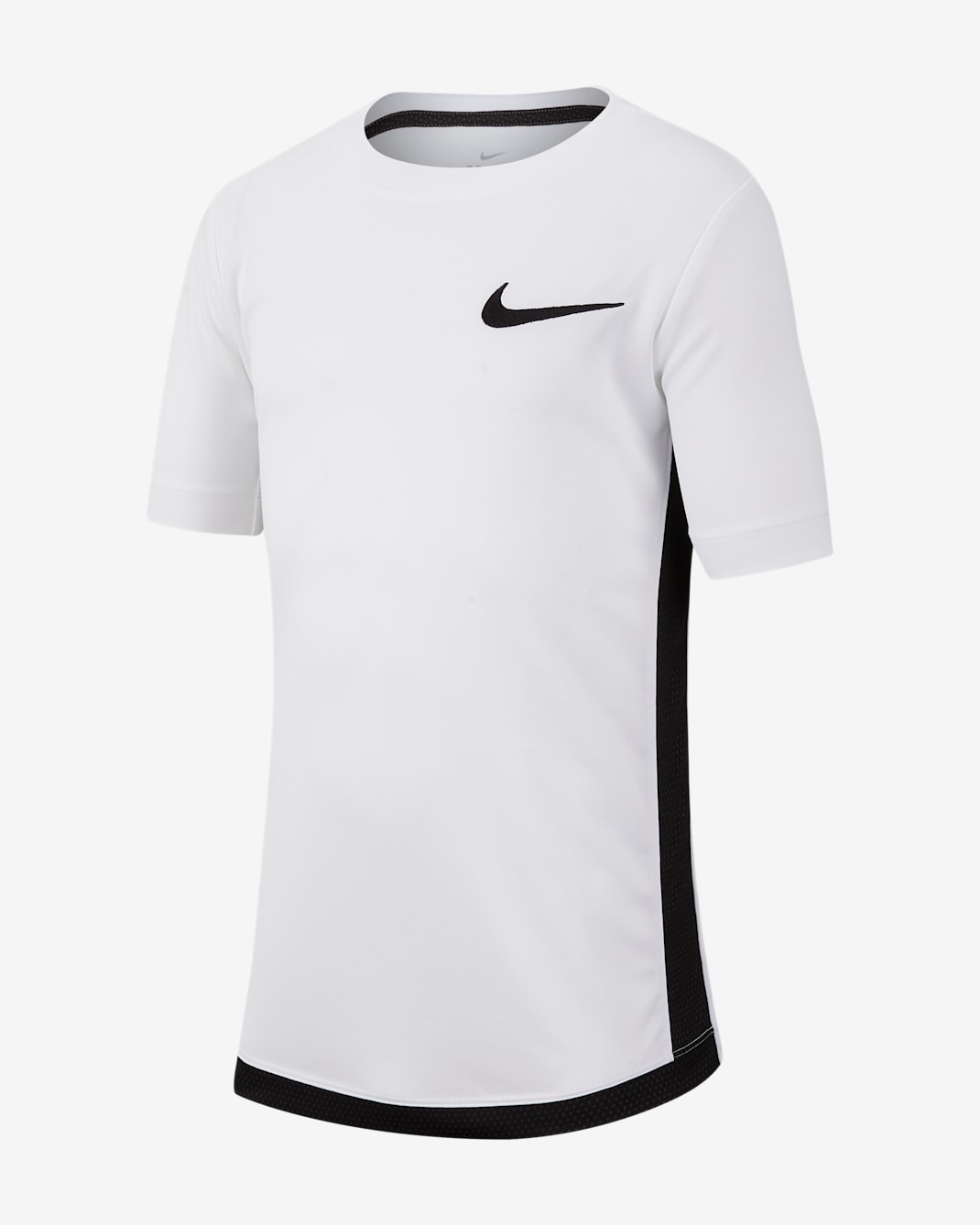 Nike Dri-FIT Older Kids' (Boys') Short-Sleeve Training Top - White/Black/Black