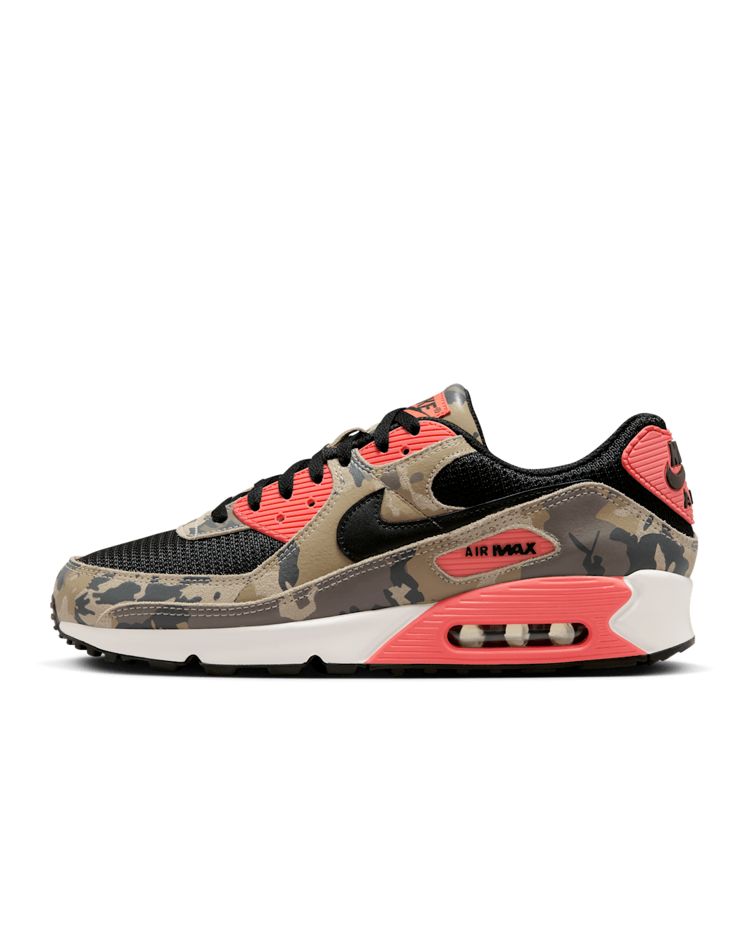 รองเท้าผู้ชาย Nike Air Max 90 Premium - Light Khaki/Magic Ember/Mink Brown/ดำ