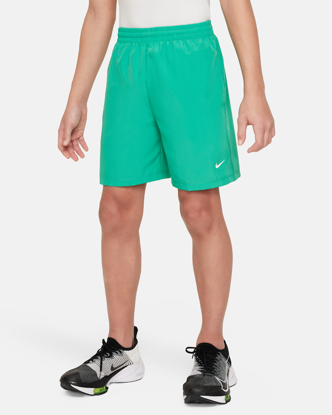 Nike Multi Big Kids' Dri-FIT Training Shorts - Stadium Green/White