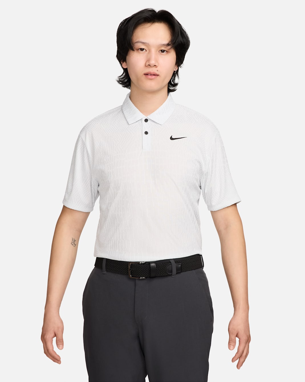 Nike Tour Men's Dri-FIT ADV Golf Polo - White/Pure Platinum/Black