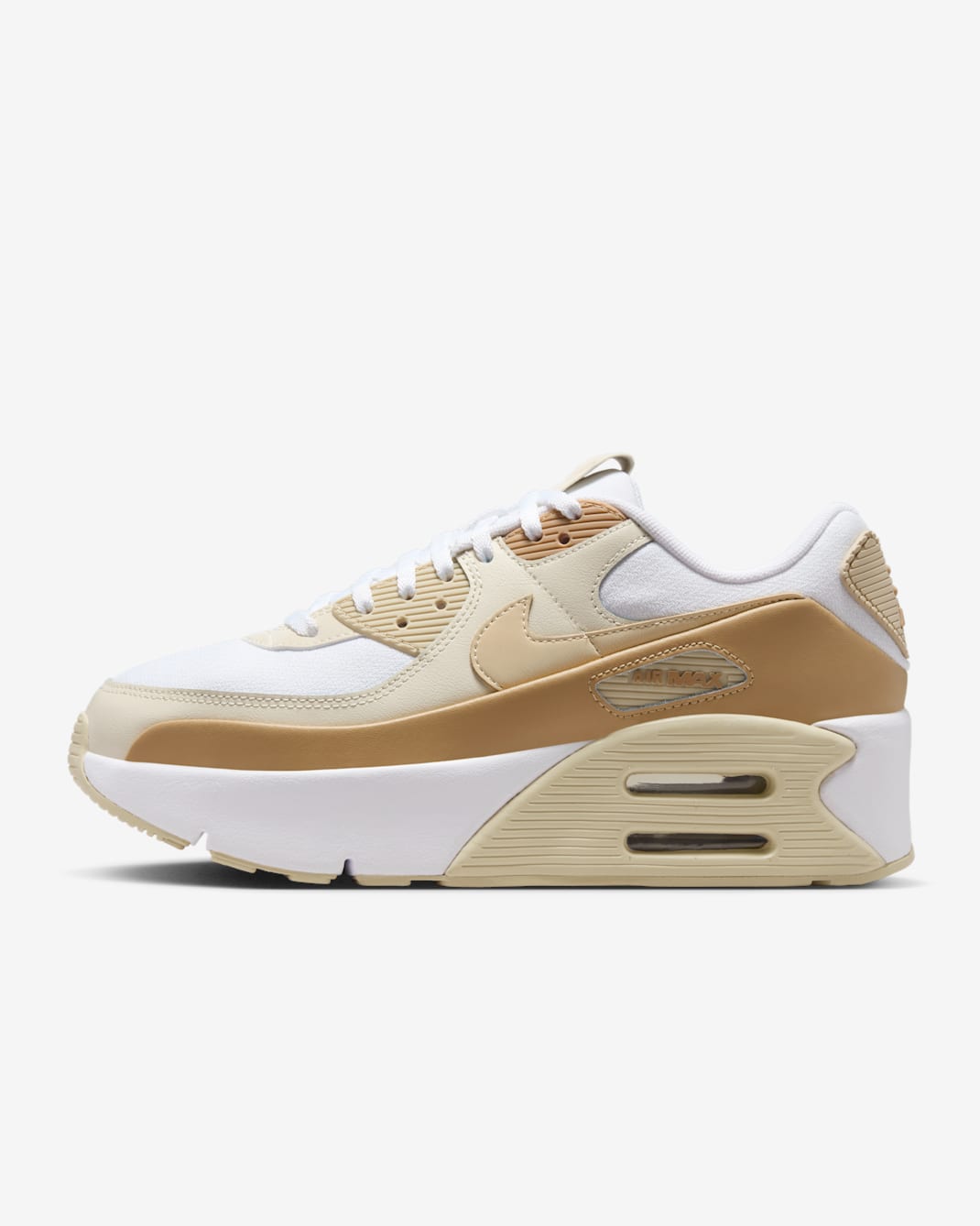 Nike Air Max 90 LV8 Women's Shoes - White/Club Gold/Coconut Milk/Team Gold