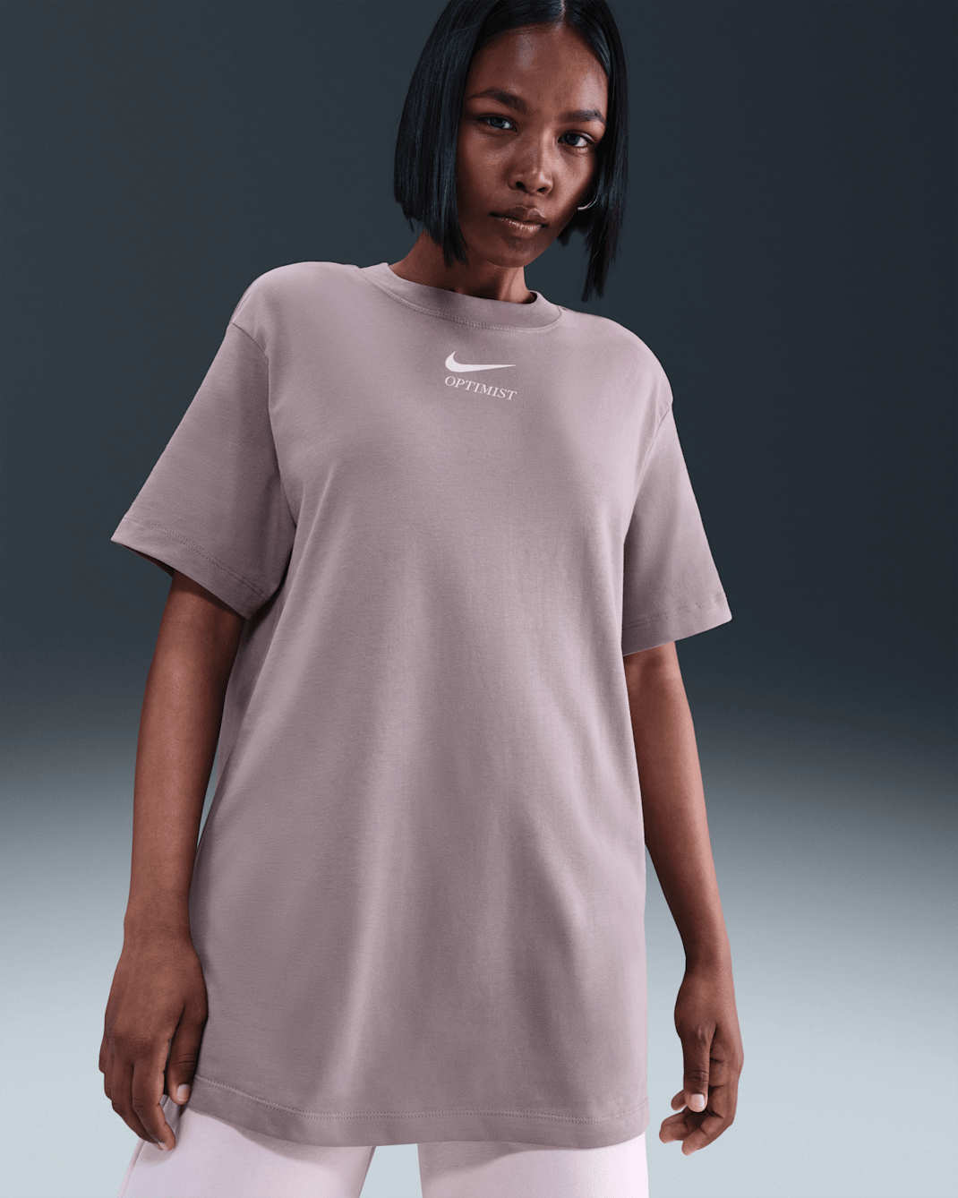 Nike Sportswear Women's T-Shirt - Taupe Grey/Light Orewood Brown
