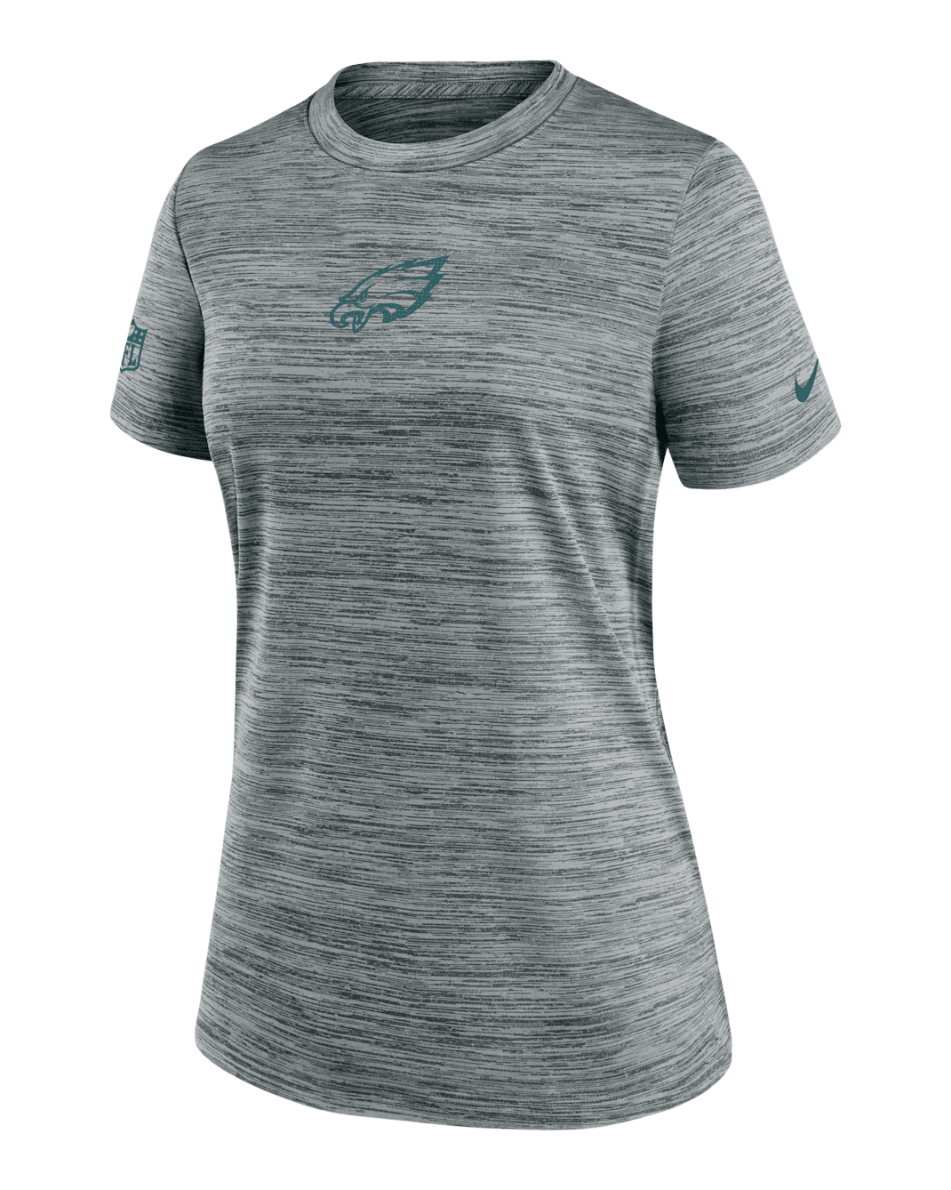 Playera Nike Dri-FIT de la NFL para mujer Philadelphia Eagles Sideline Team Issue Velocity - Gris jaspeado