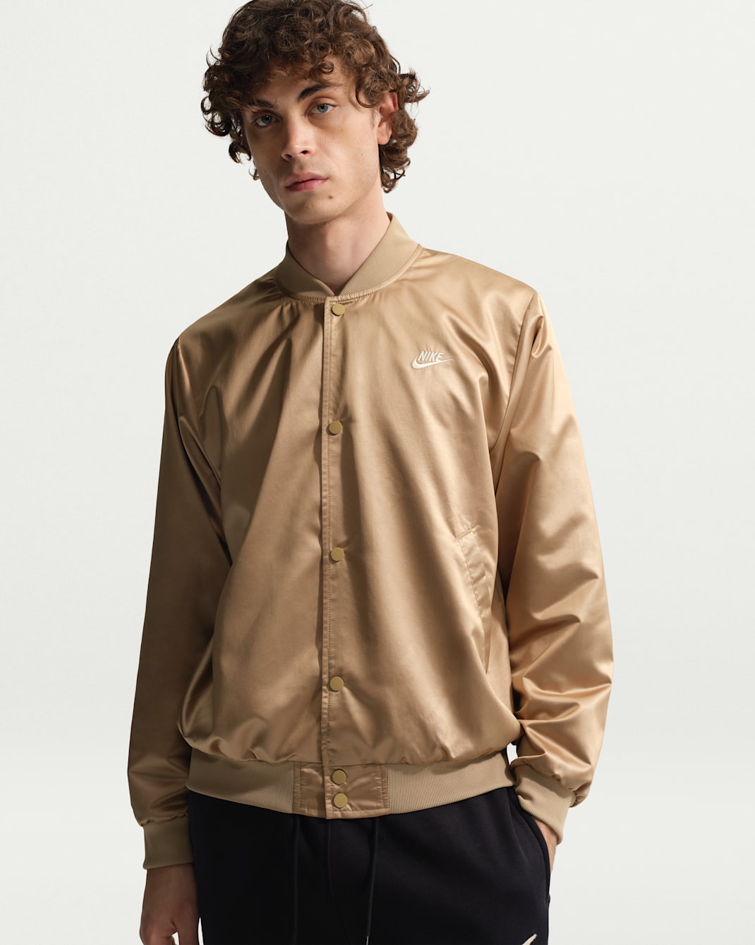 Nike Sportswear Club Men's Varsity Jacket - Parachute Beige/Light Khaki