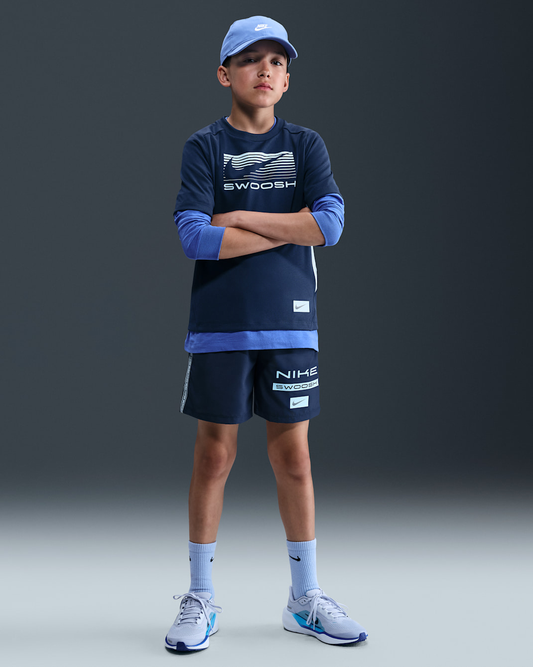 Nike Multi Older Kids' (Boys') Dri-FIT Woven Shorts - Midnight Navy/Celestine Blue