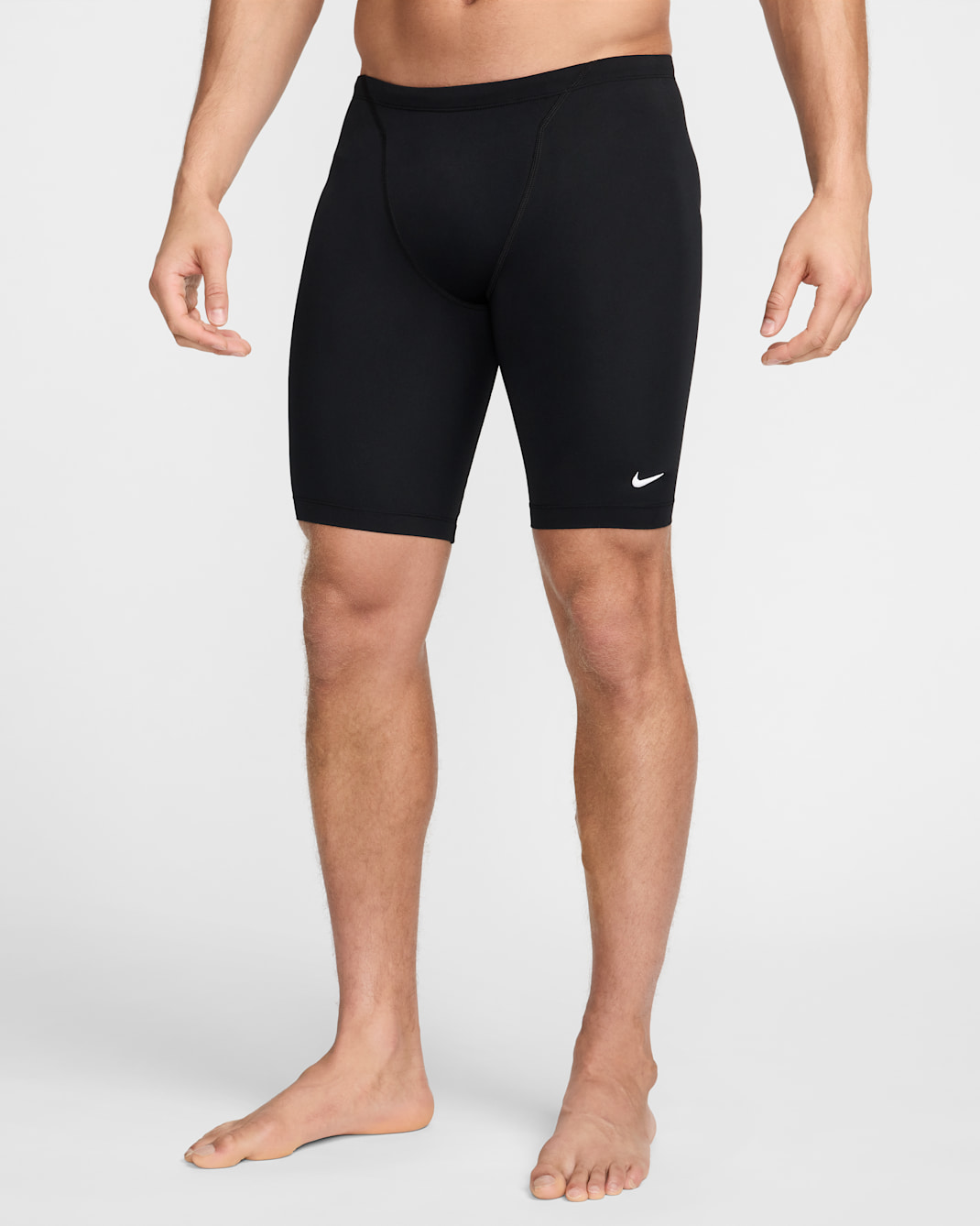 Jammer de natación para hombre Nike Solid - Negro/Negro/Blanco