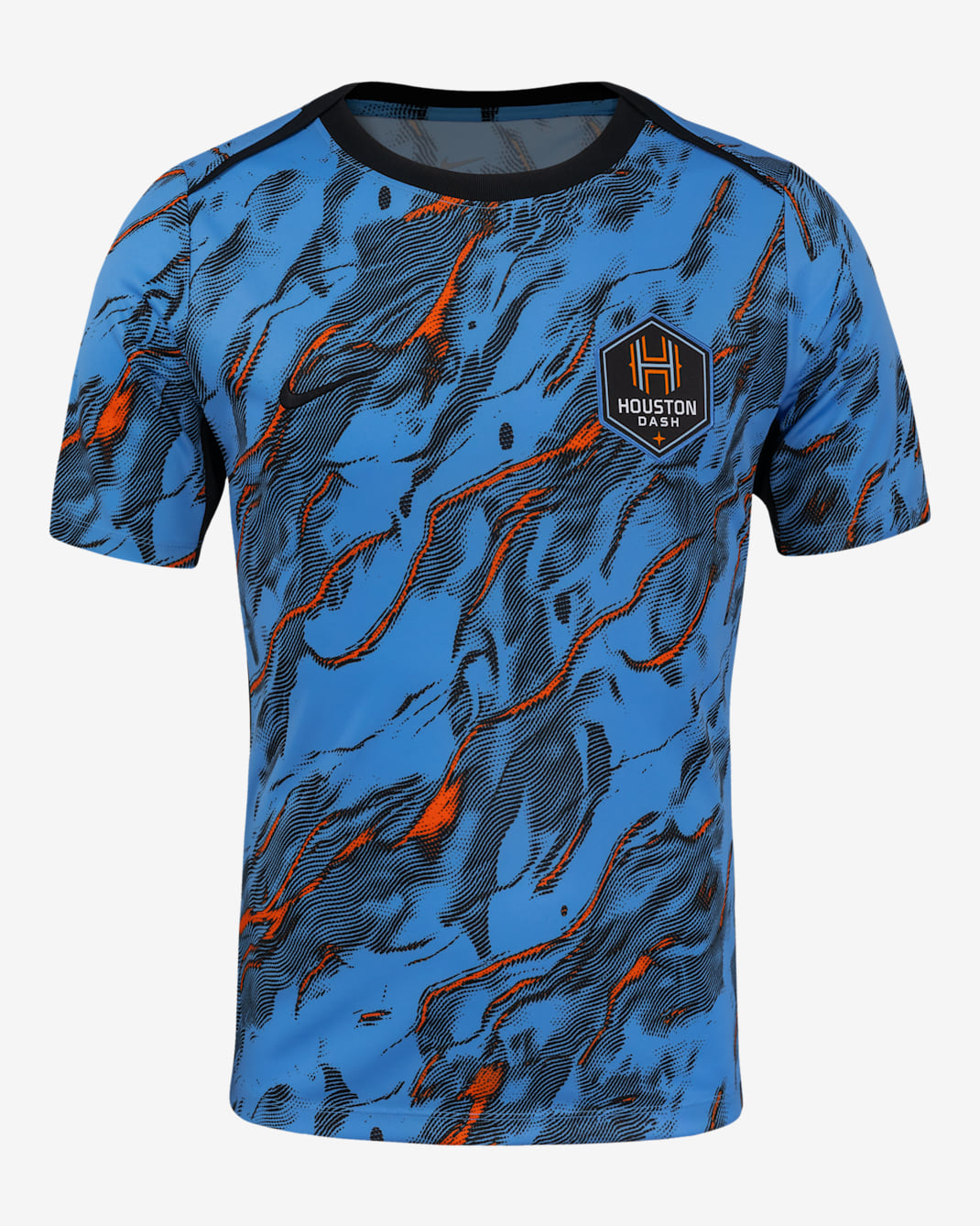 Houston Dash 2025 Men's Nike NWSL Short-Sleeve Pre-Match Top - Burgundy Crush/Gym Red