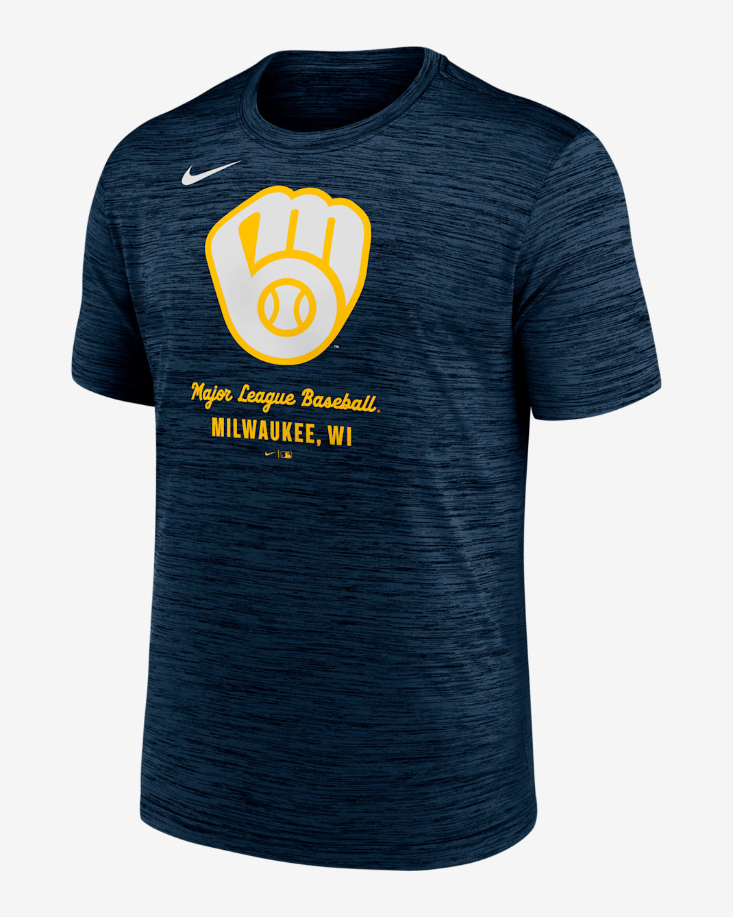 Milwaukee Brewers Velocity Men's Nike Dri-FIT MLB T-Shirt - Navy