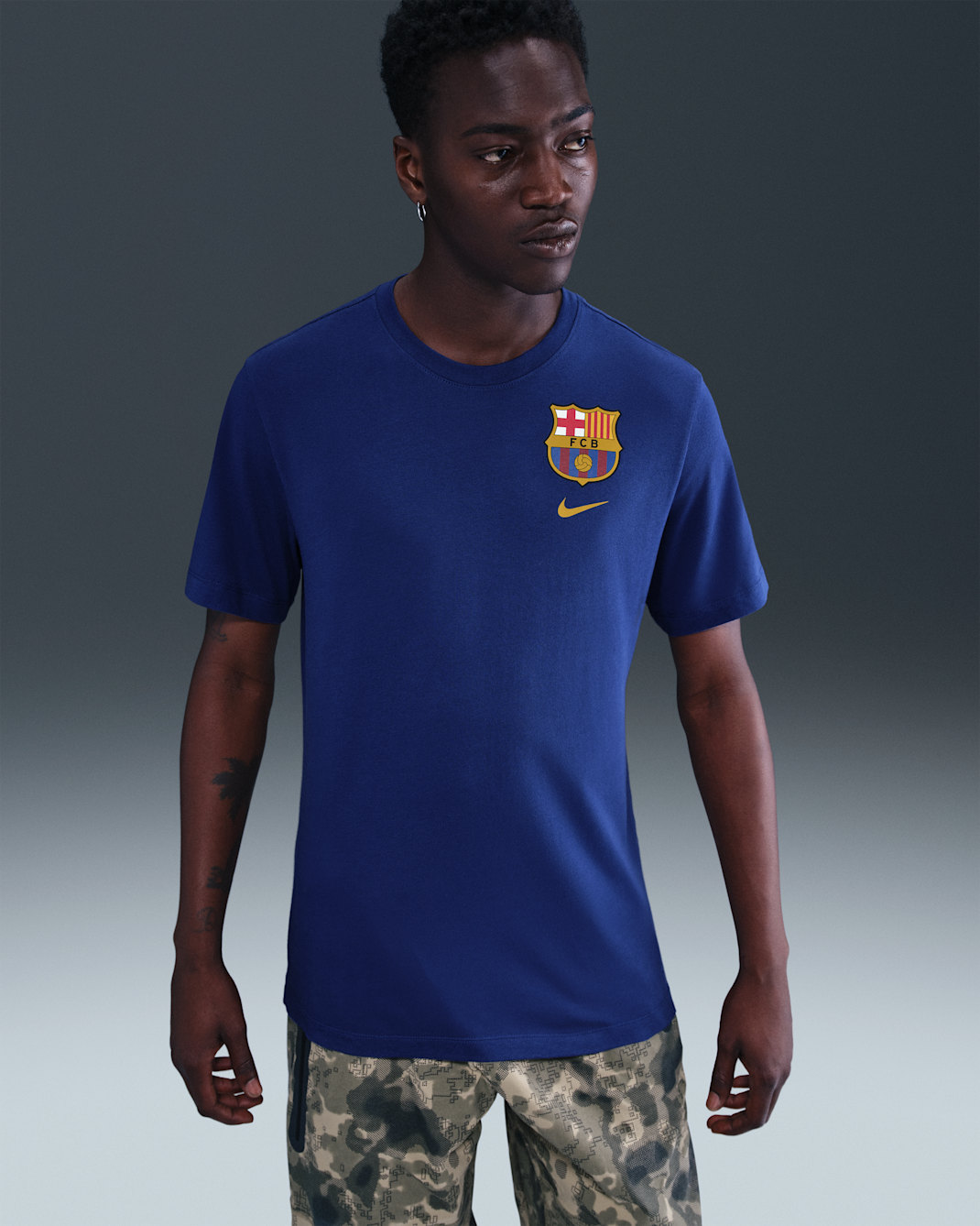 FC Barcelona Men's Nike Soccer T-Shirt - Deep Royal Blue