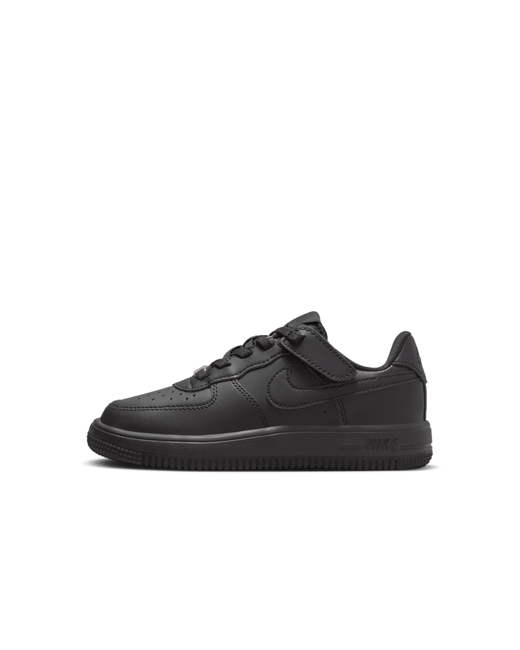 Tenis para niños de preescolar Nike Force 1 Low EasyOn - Negro/Negro/Negro