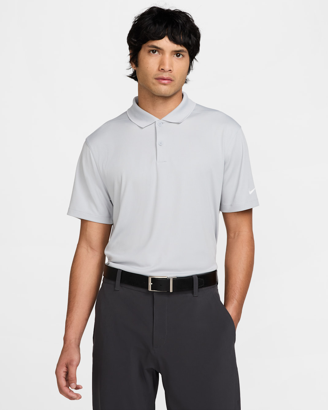 Polo de golf para hombre Nike Dri-FIT Victory - Gris lobo/Blanco