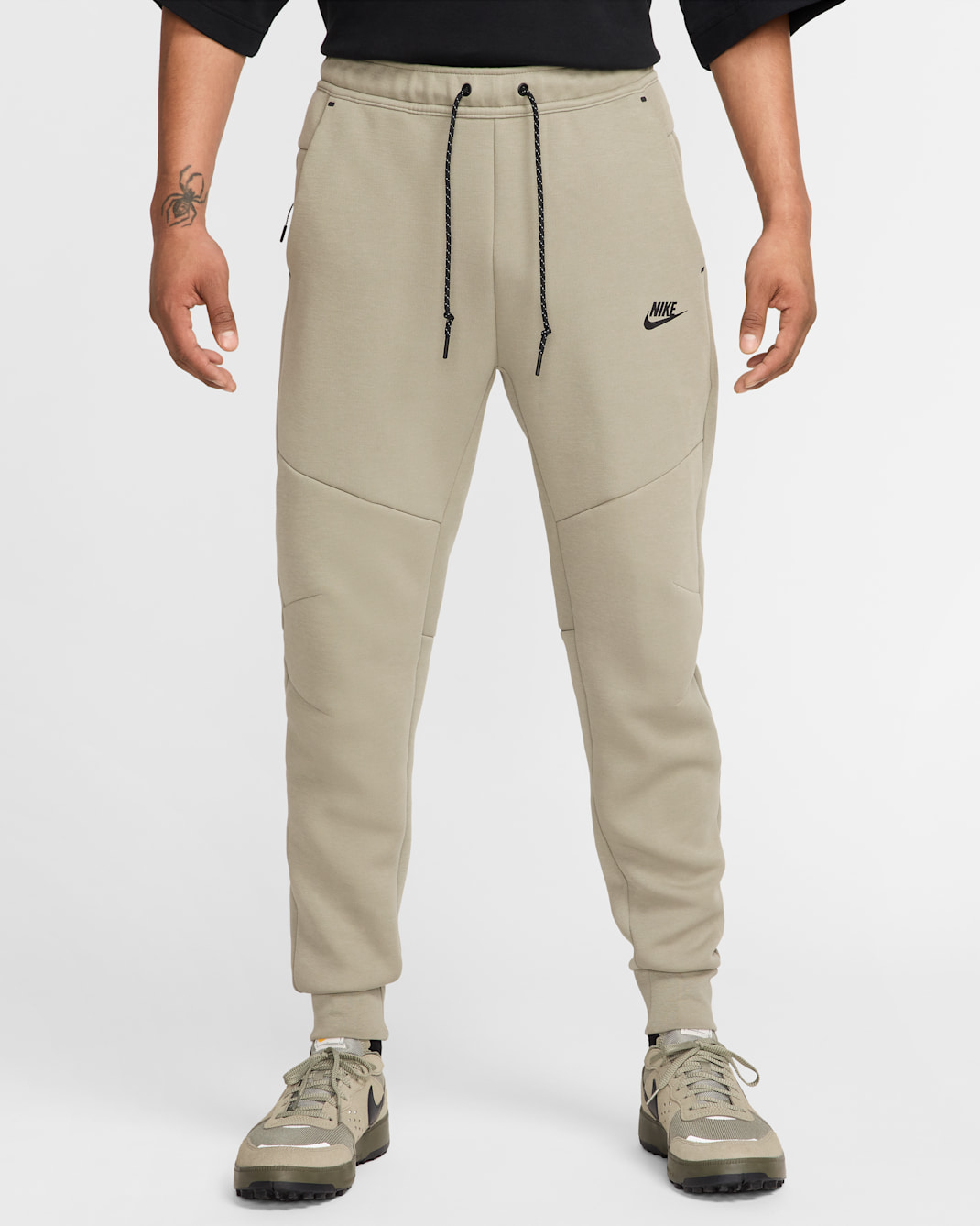 Nike Tech Men's Fleece Joggers - Light Army/Black