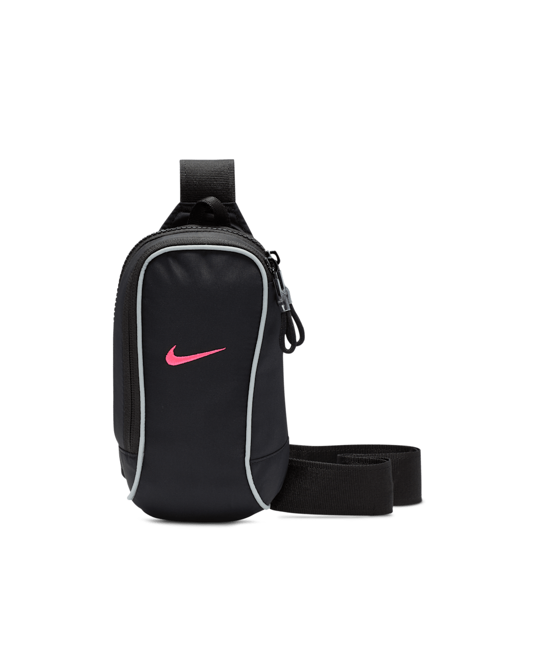 Nike Sportswear Essentials Bolsa bandolera (1 L) - Negro/Negro/Hiperrosa