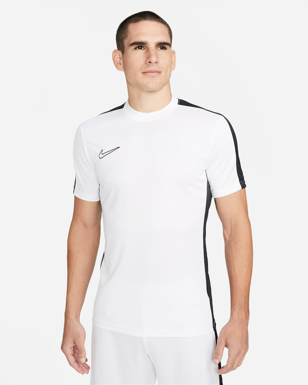 Nike Academy Men's Dri-FIT Short-Sleeve Soccer Top - White/Black/Black
