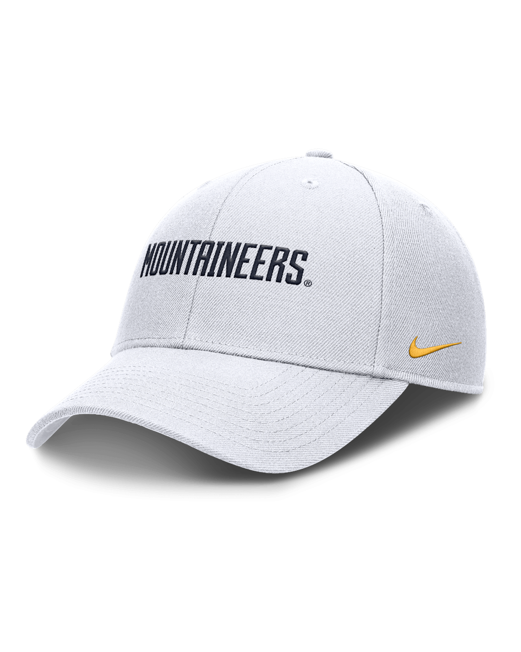 West Virginia On-Field Rise Gameday Men's Nike Dri-FIT College Trucker Adjustable Hat - White