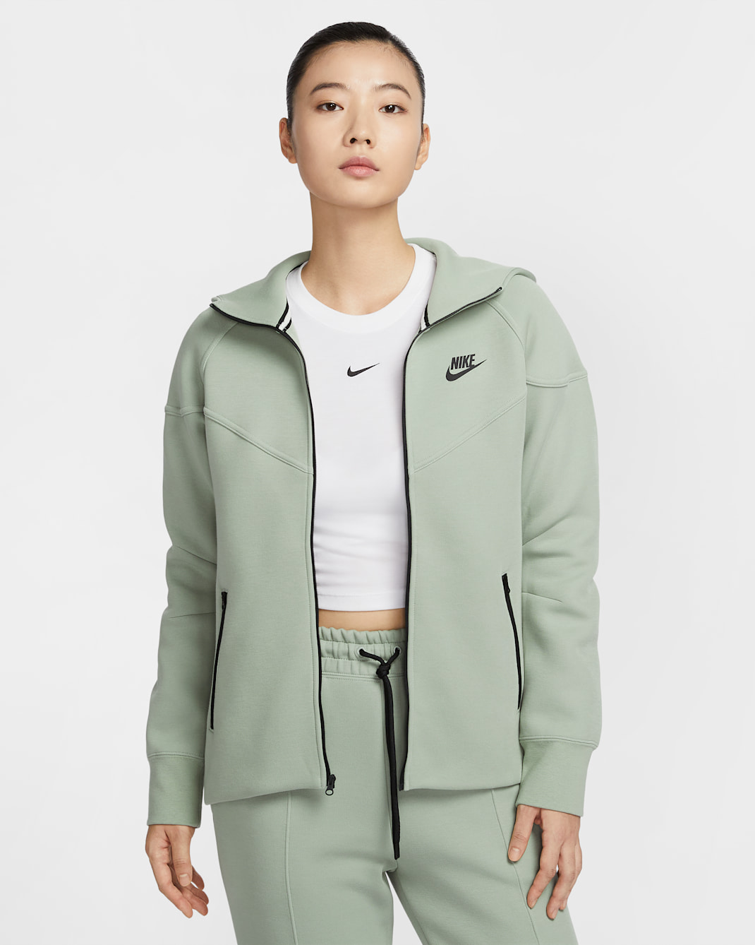 Nike Sportswear Tech Fleece Windrunner Women's Full-Zip Hoodie - Jade Horizon/Black