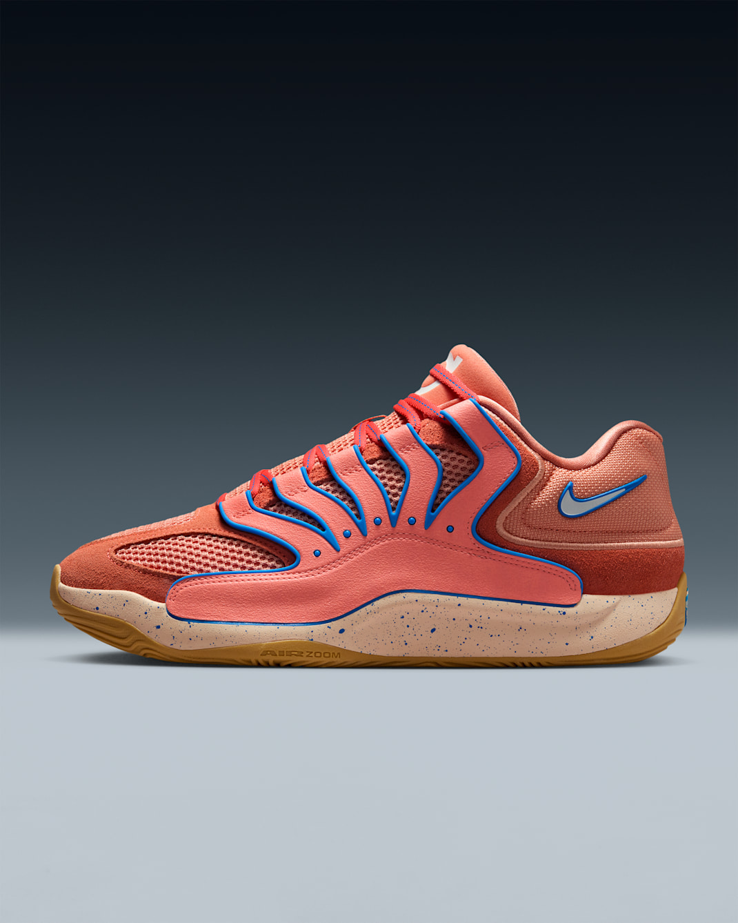 Tenis de básquetbol KD18 - Rosa atómico/Mango salvaje claro/Ágata melocotón/Azul foto