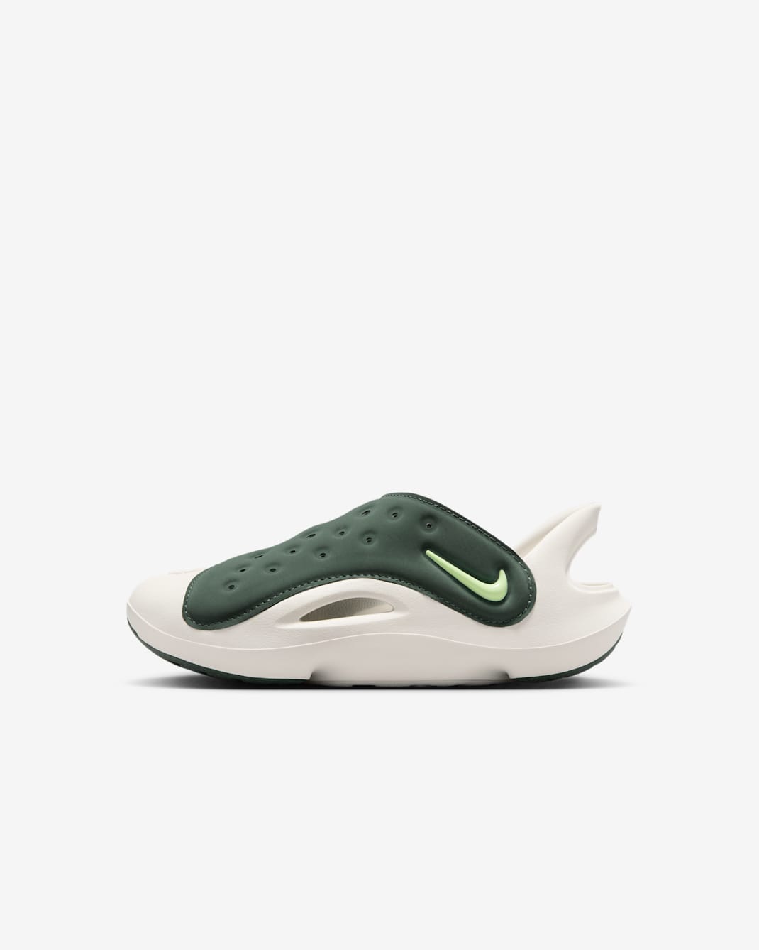 Nike Aqua Swoosh Little Kids' Sandals - Vintage Green/Sail/Barely Volt