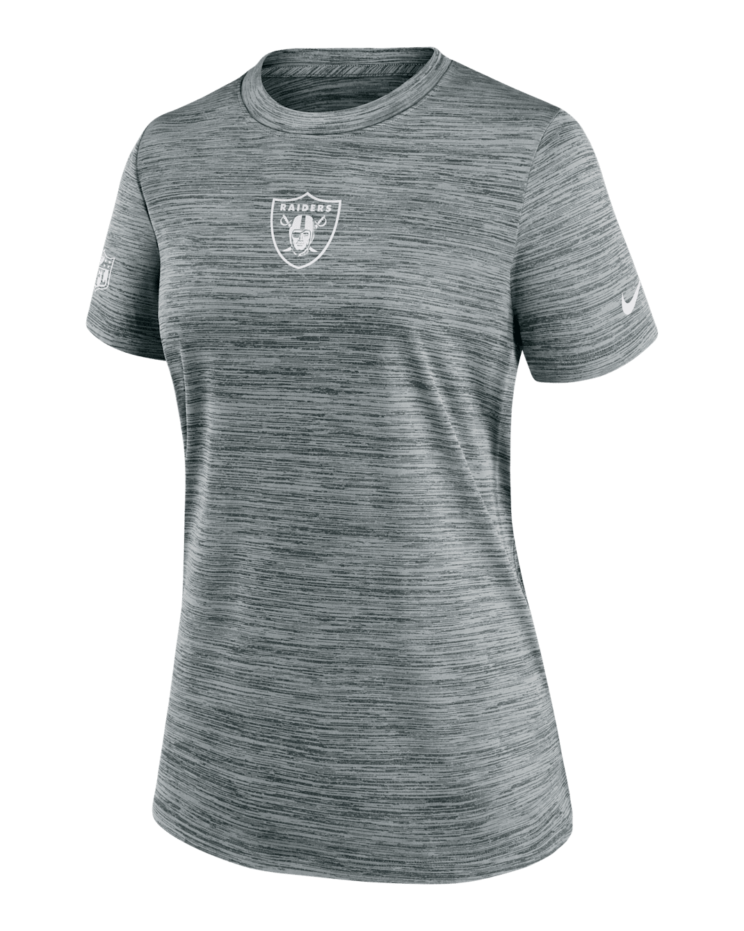 Playera Nike Dri-FIT de la NFL para mujer Las Vegas Raiders Sideline Team Issue Velocity - Gris jaspeado