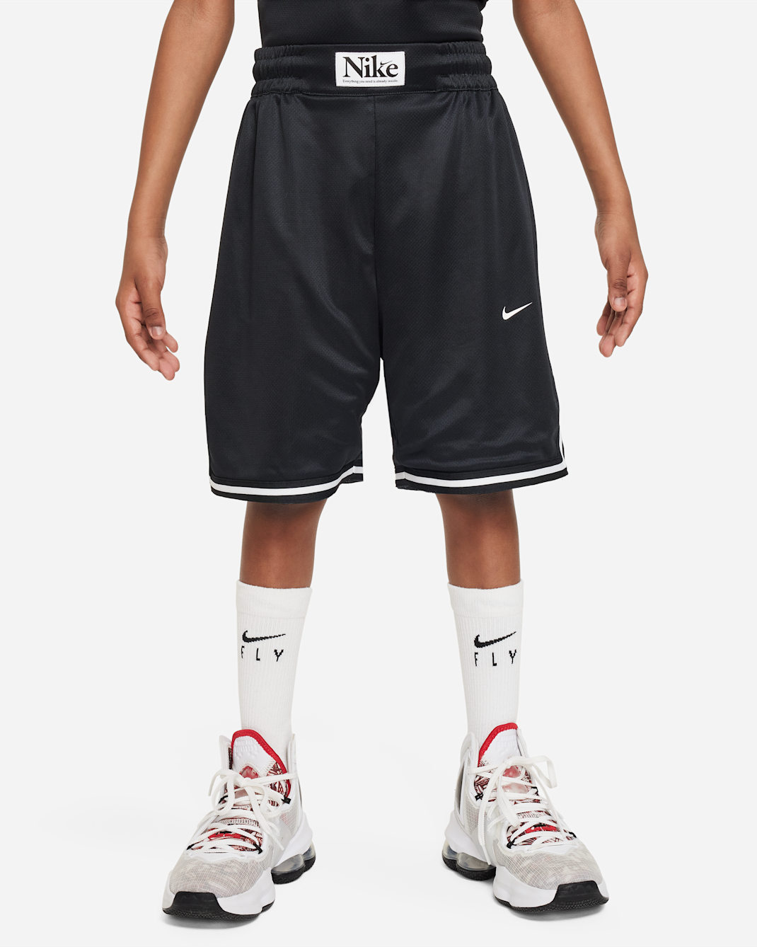 Nike DNA Culture of Basketball Older Kids' Reversible Basketball Shorts - Black/Light Smoke Grey/White