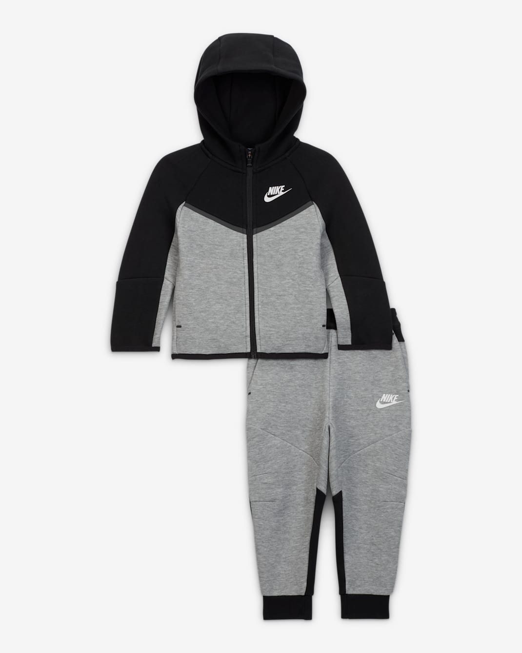 Ensemble deux pièces à zip Nike Sportswear Tech Fleece pour bébé - Dark Grey Heather/Noir