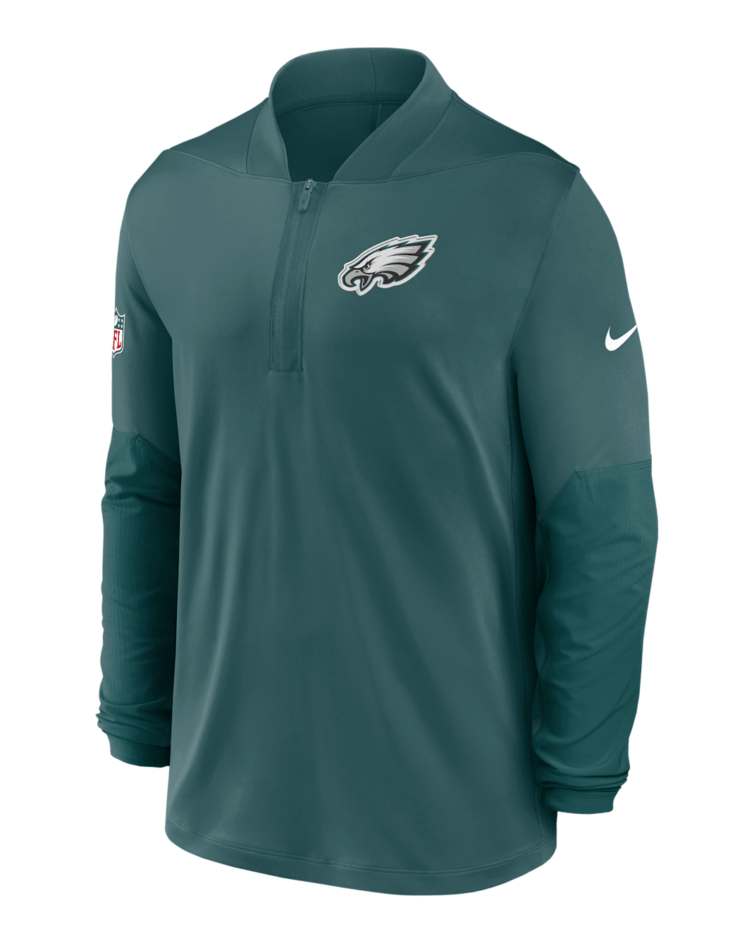 Philadelphia Eagles Feel The Pressure Men's Nike Dri-FIT NFL 1/2-Zip Top - Teal