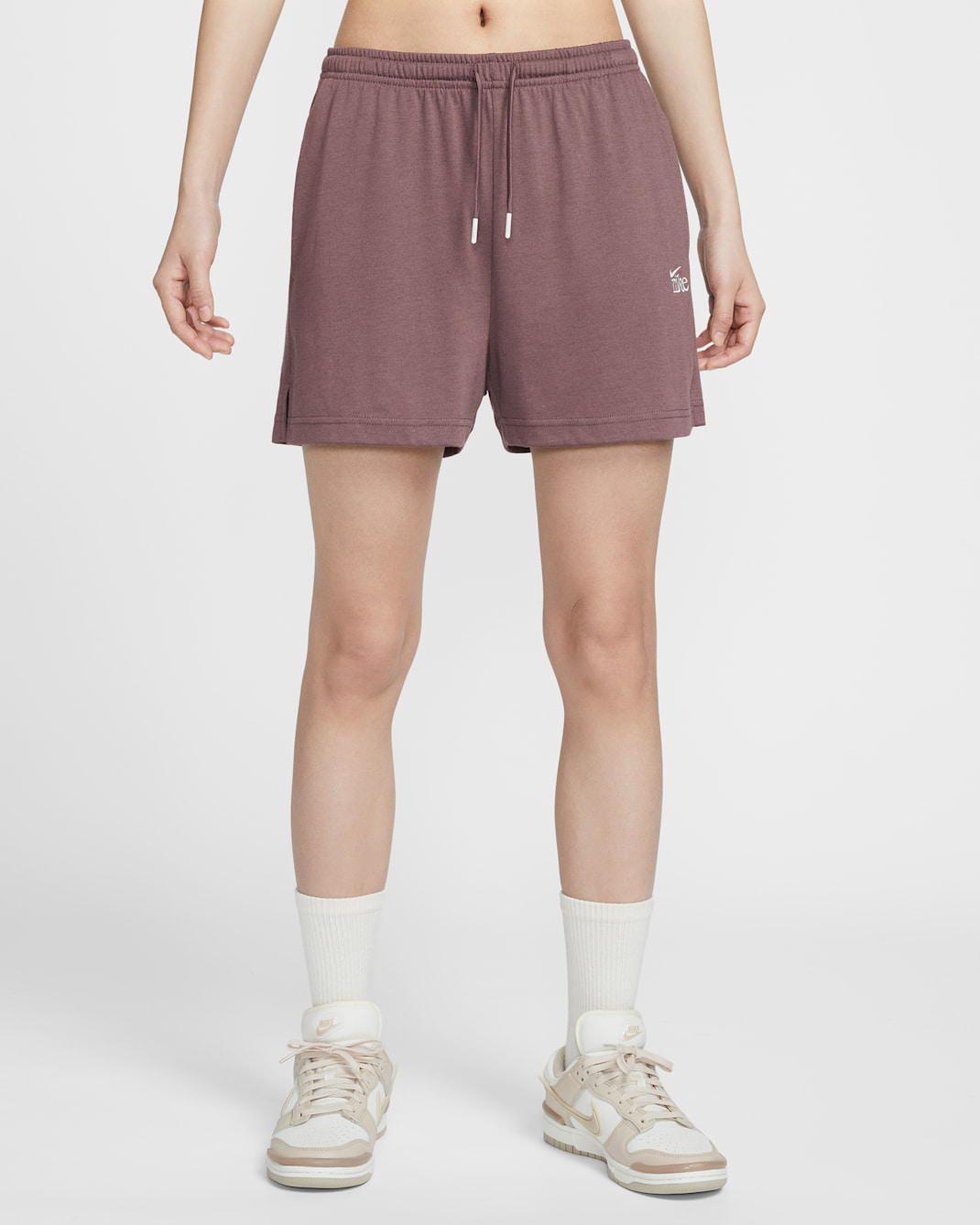 Nike Sportswear Chill Knit Women's High-Waisted Lightweight Shorts - Tattoo/Chalk