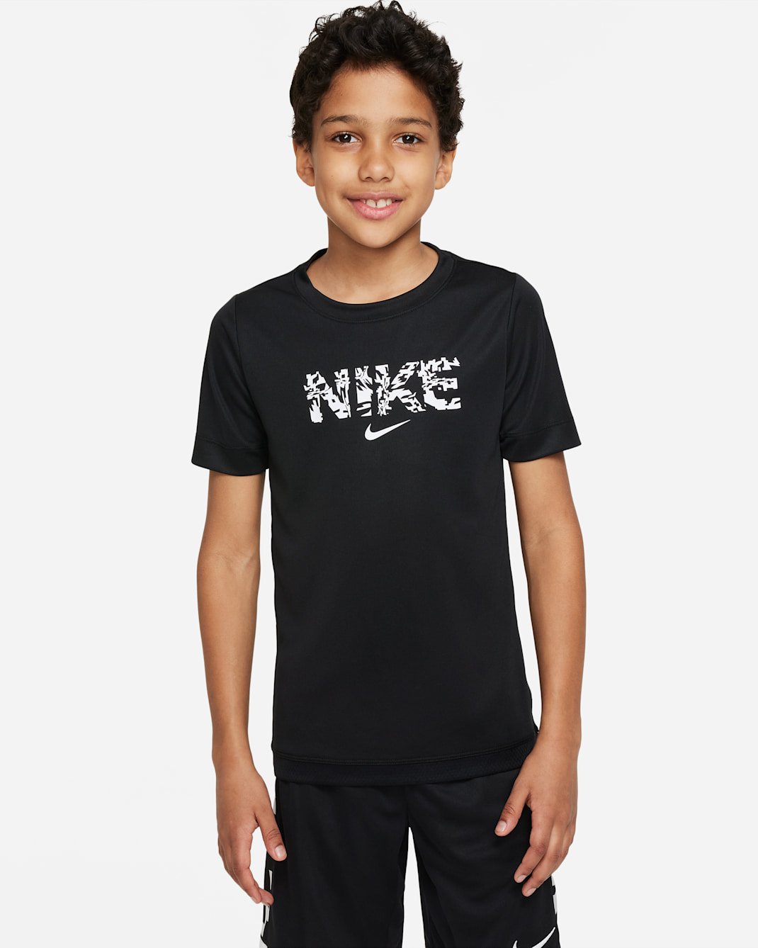 Nike Dri-FIT Trophy Older Kids' (Boys') Training Top - Black/White