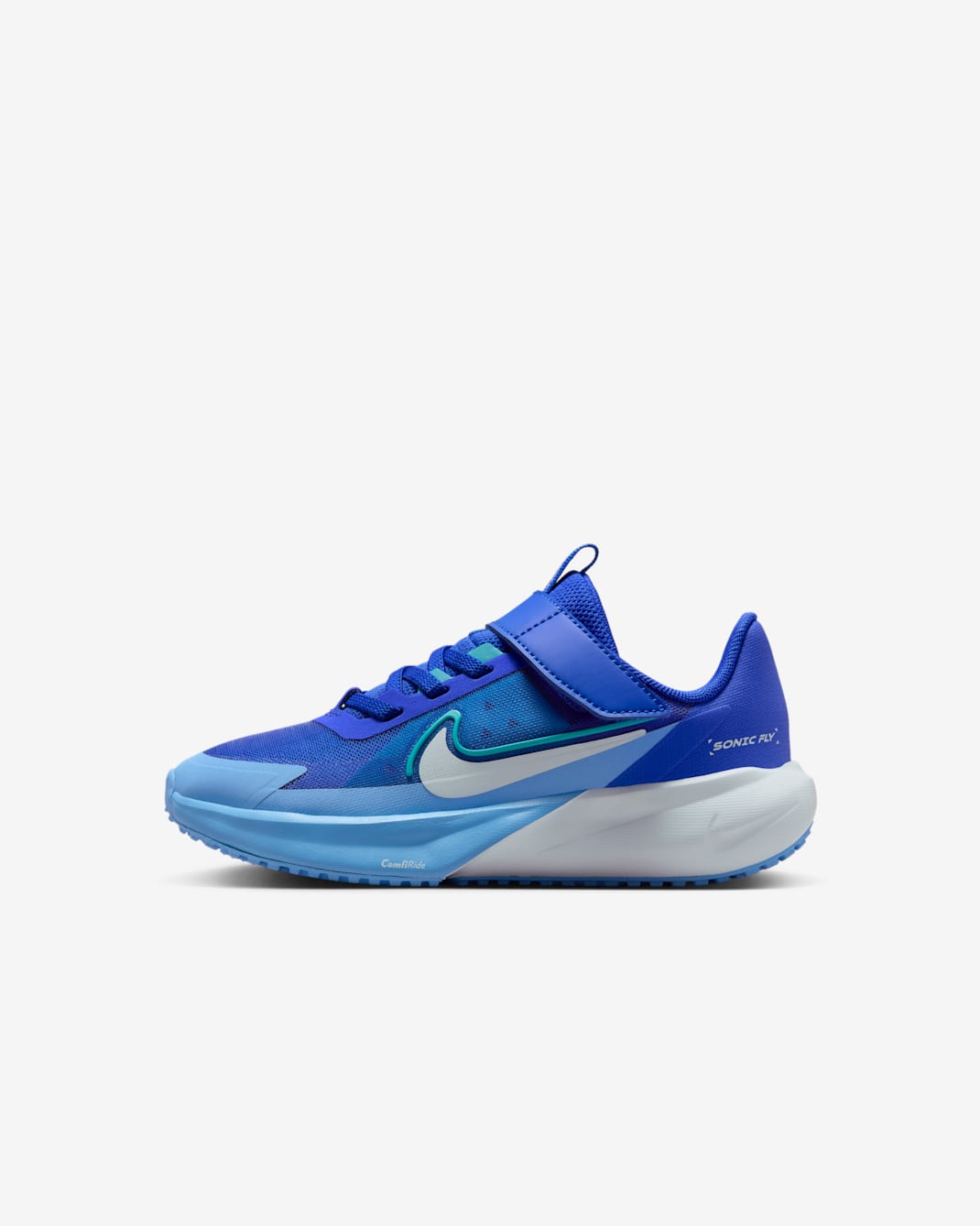 Nike Sonic Fly Younger Kids' Running Shoes - Blue Tint/Dusty Cactus/Hyper Royal/White