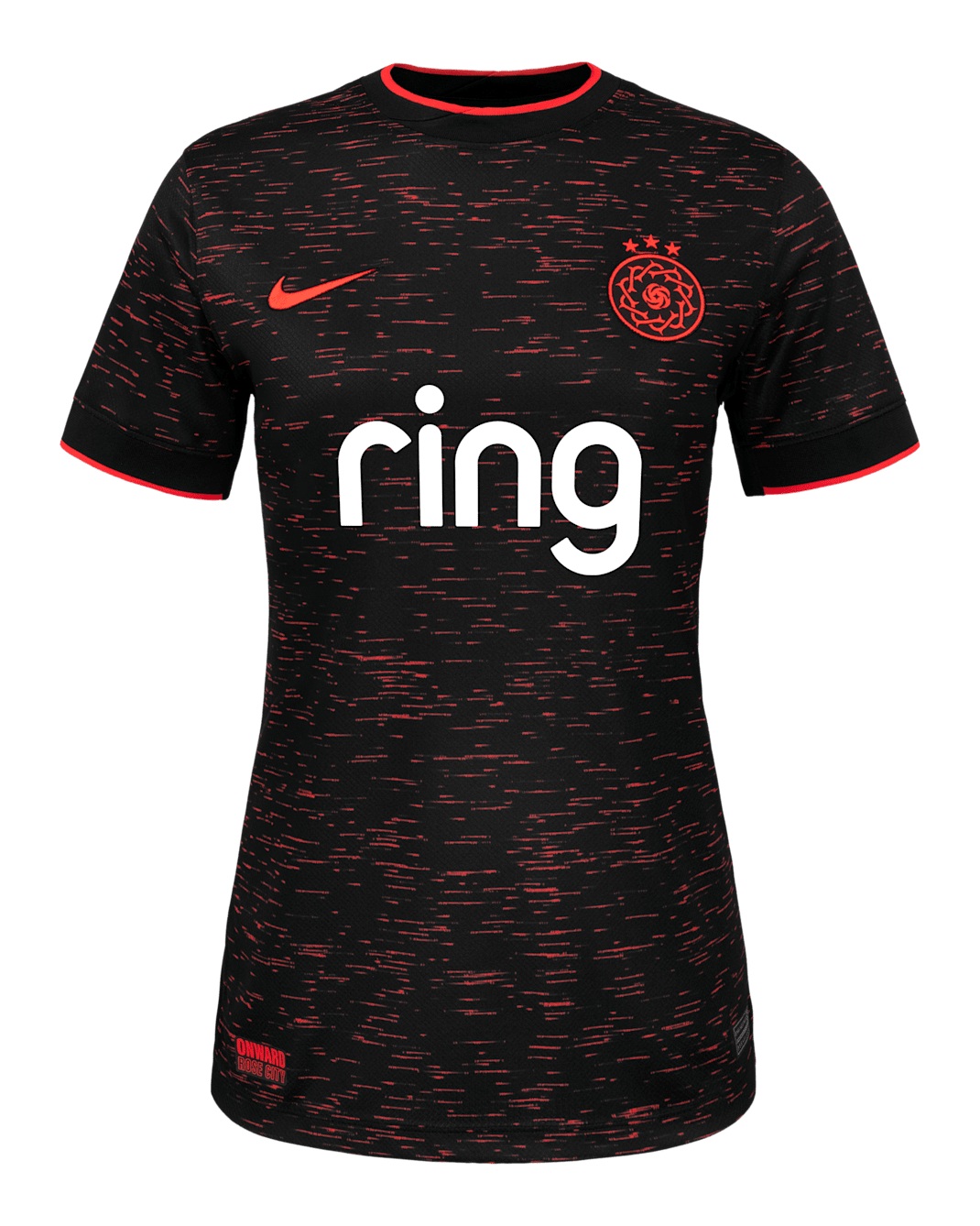 Portland Thorns FC 2025 Stadium Away Women's Nike Dri-FIT NWSL Replica Jersey - Black/Bright Crimson