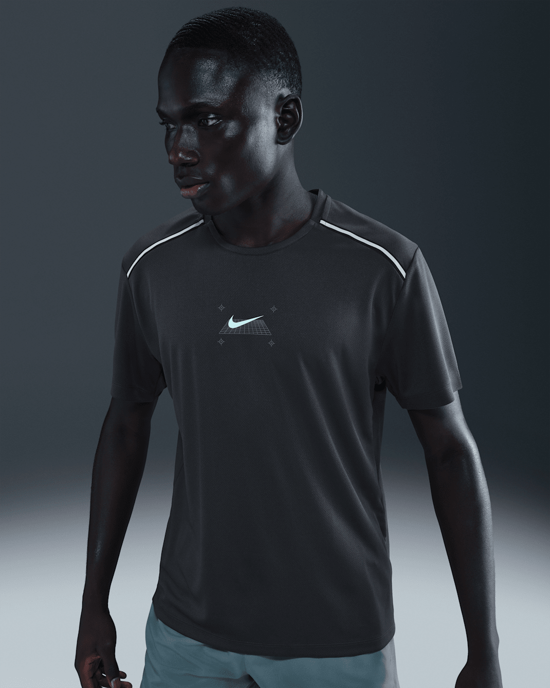 Nike Miler Camiseta de running de manga corta - Hombre - Anthracite