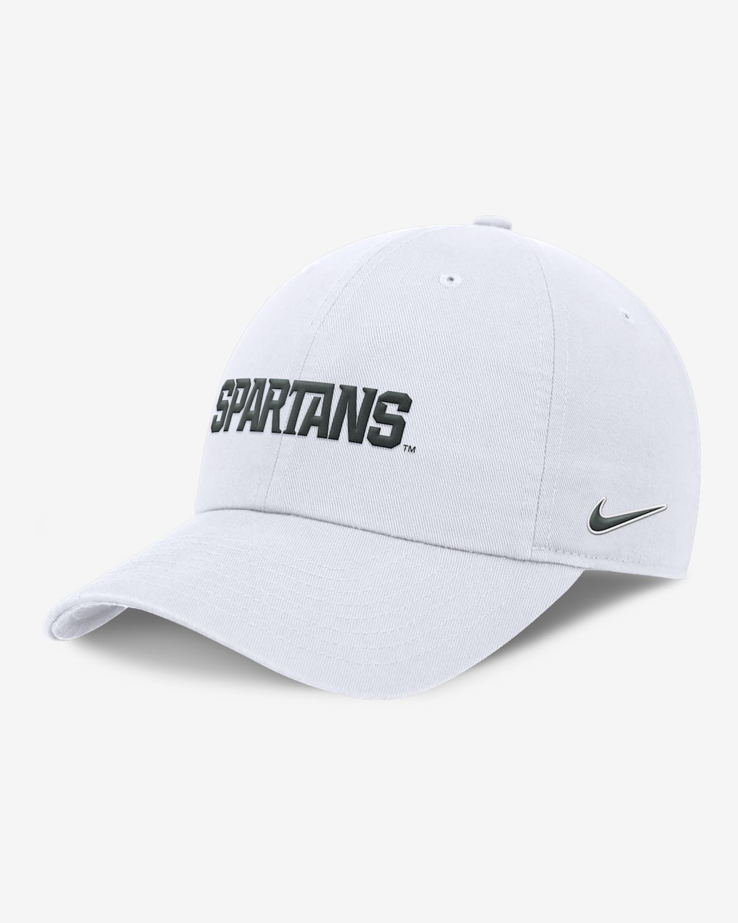 Gorra universitaria Nike Dri-FIT ajustable para hombre Michigan State Spartans On-Field Club - Blanco