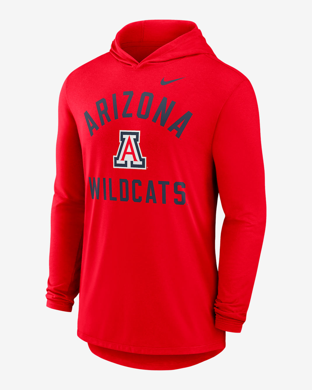 Arizona Campus Arch Men's Nike Dri-FIT College Long-Sleeve Hooded T-Shirt - Red