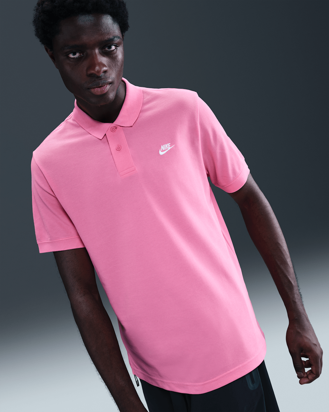 Nike Club Kurzarm-Poloshirt für Herren - Pinksicle/Weiß