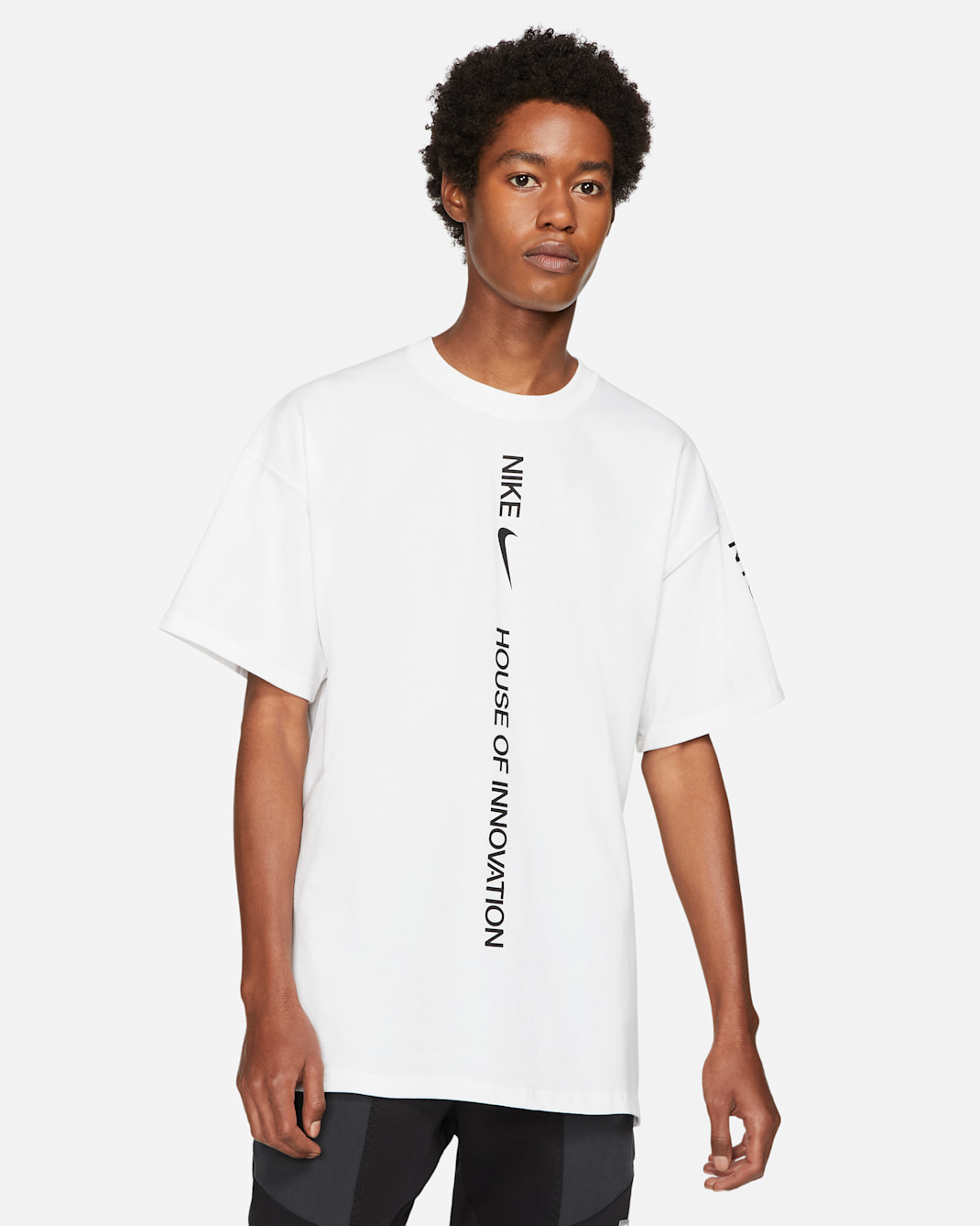 Playera para hombre Nike Sportswear House of Innovation (NYC) - Blanco/Negro